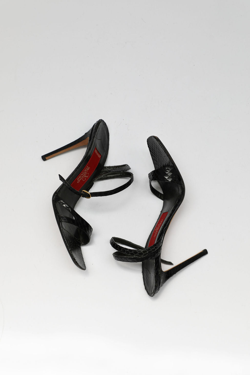 Valentino Black Python Sandals (EU 37.5)