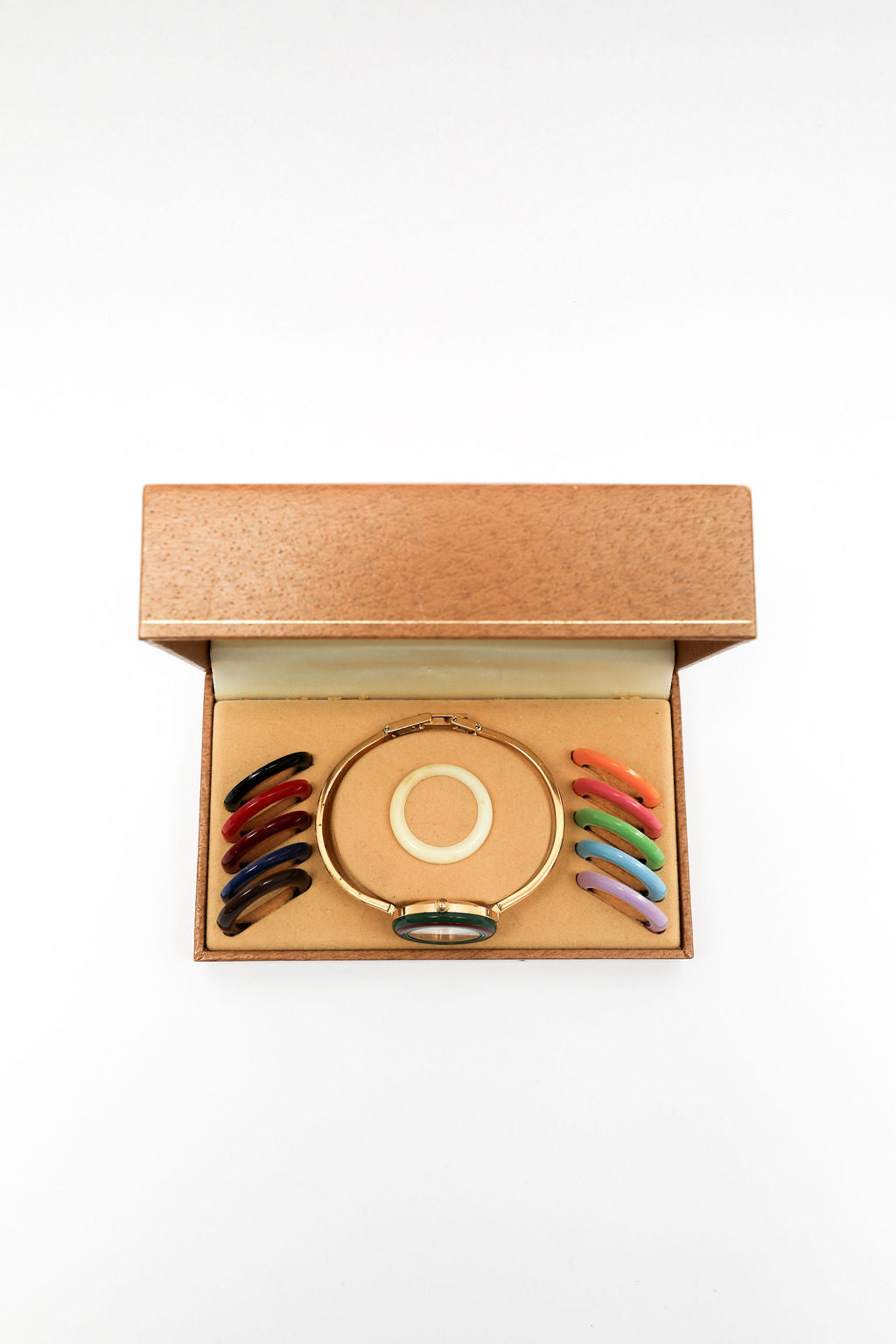 Gucci Interchangeable Bezel Watch Set 12 Colors - Gold Band