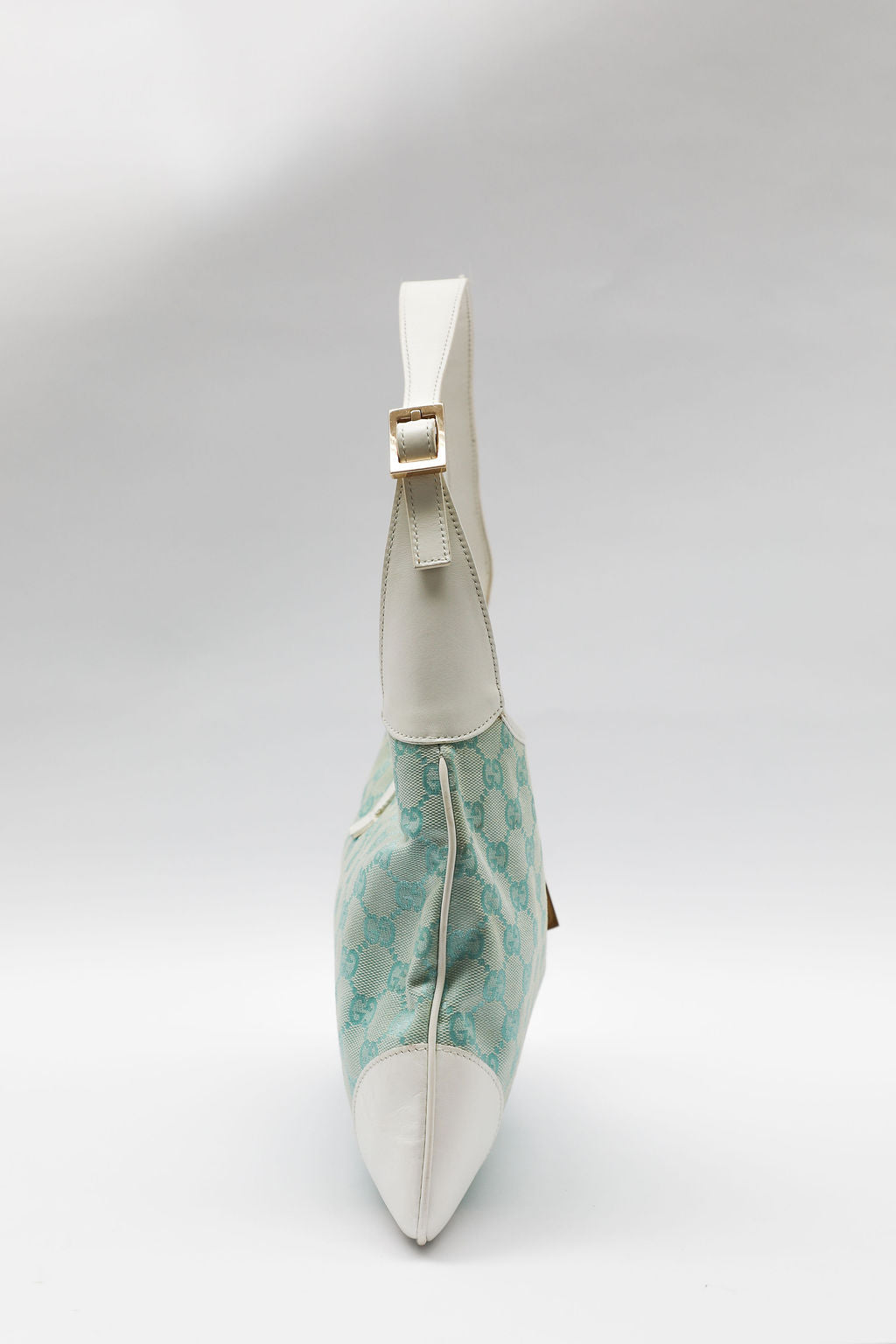 Gucci Jackie Monogram Canvas Bag - Turquoise