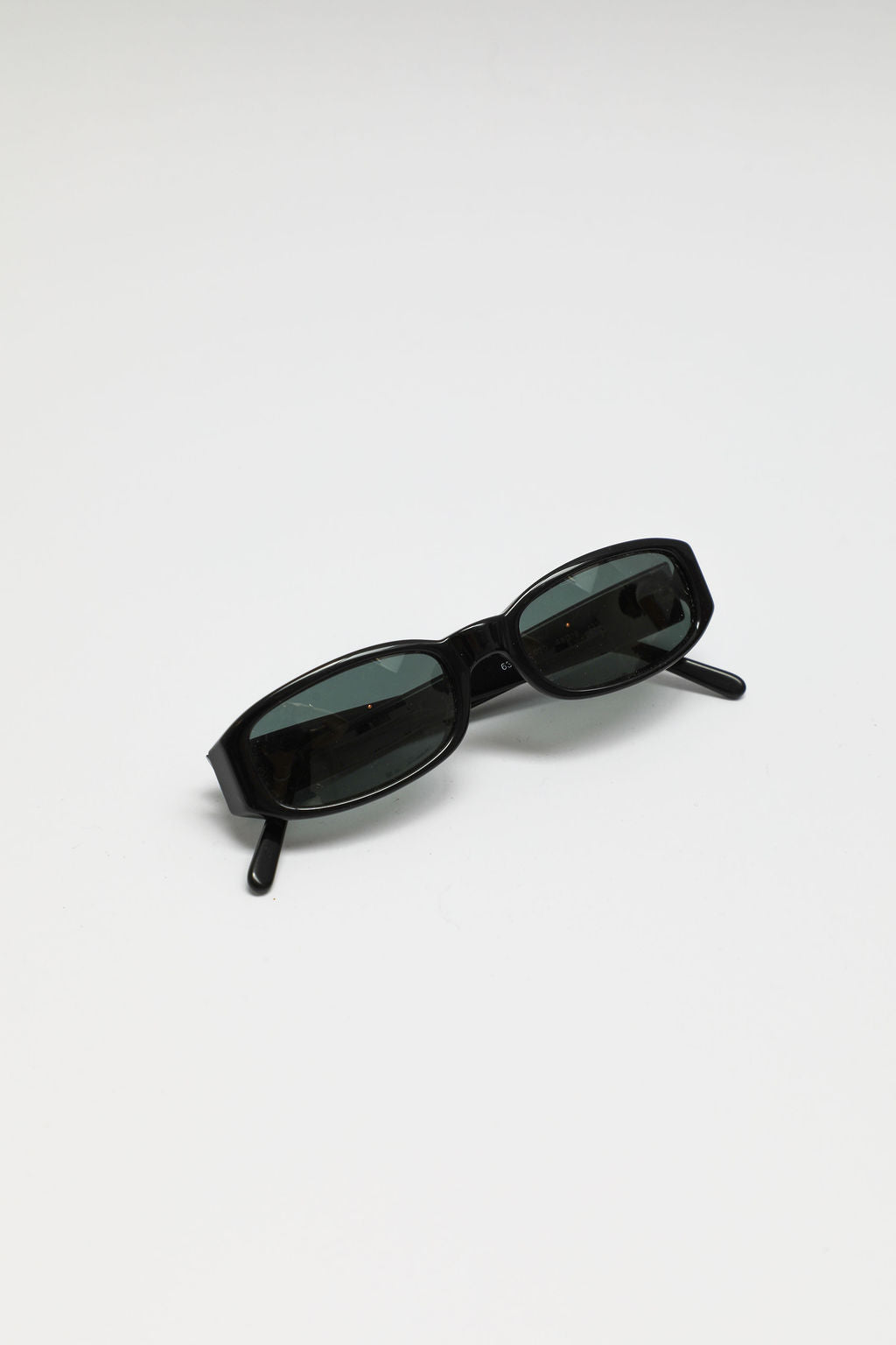 Armani Black Narrow Rectangular Sunglasses