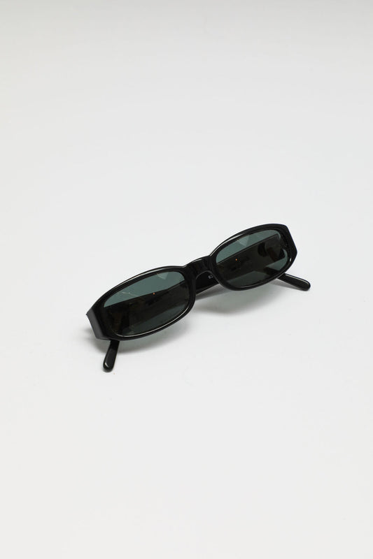 Armani Black Narrow Rectangular Sunglasses