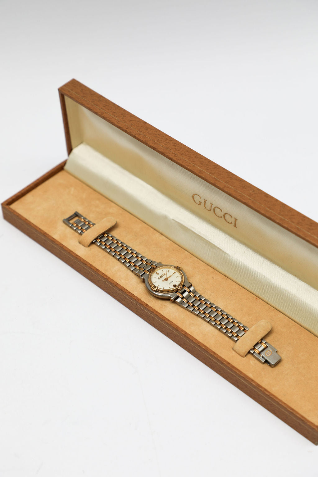 Gucci 9000L Two-tone Watch w/ Box - White Dial