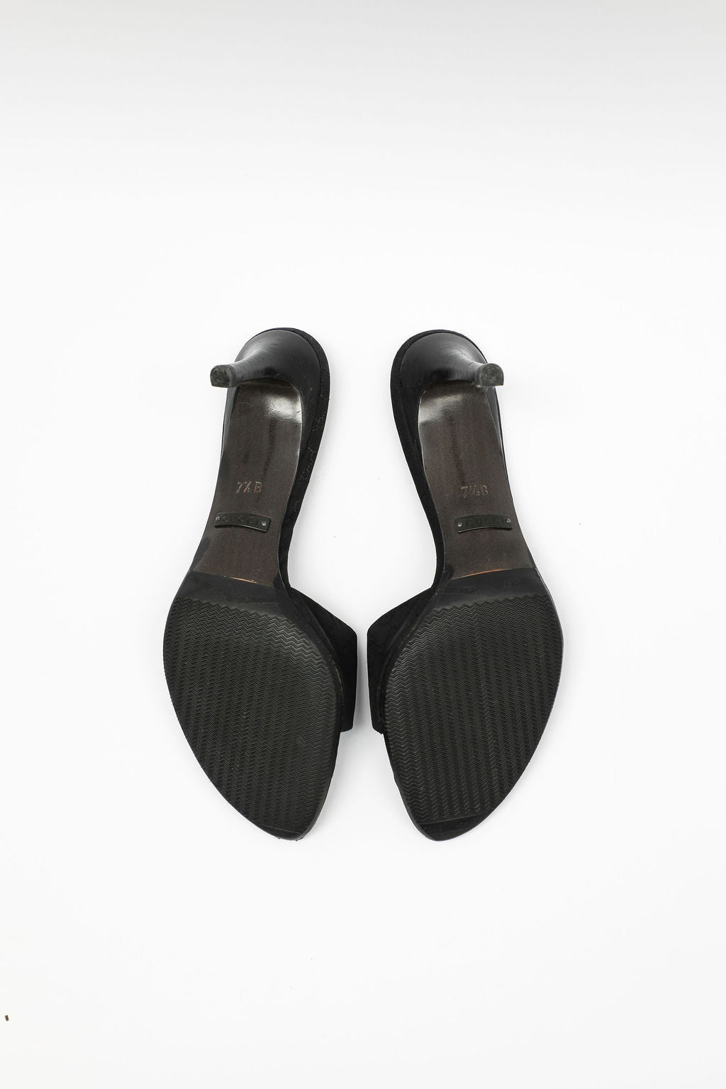 Gucci Black Monogram Canvas Mules (US 7.5)