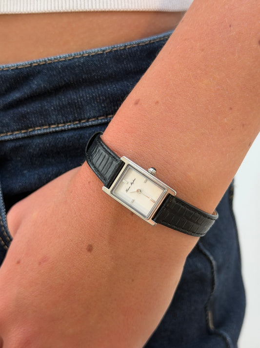 Carino Watch Silver - Interchangeable Leather Straps