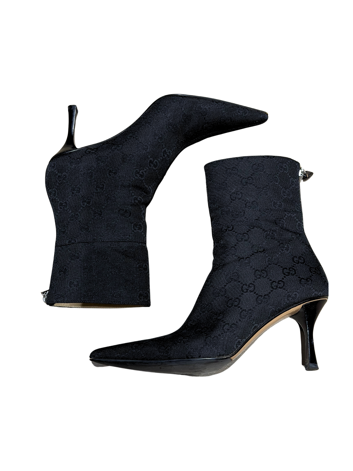 Gucci Monogrammed Boots (7.5 US) - Black