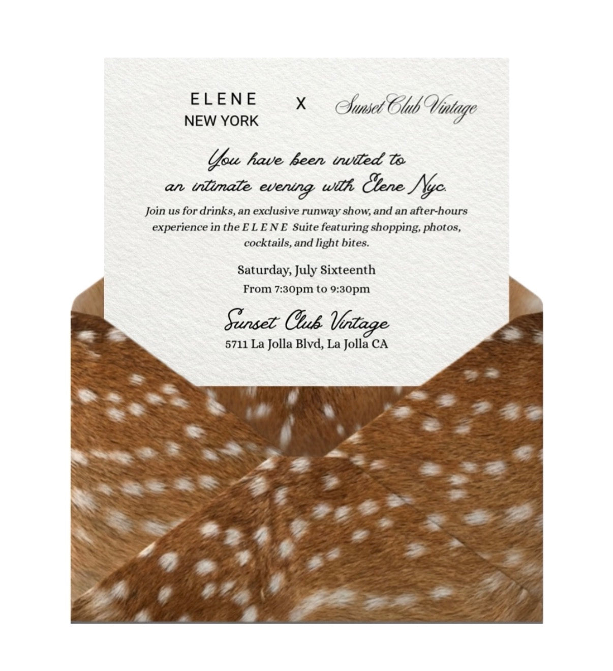Elene New York x Sunset Club Vintage: Fashion Show