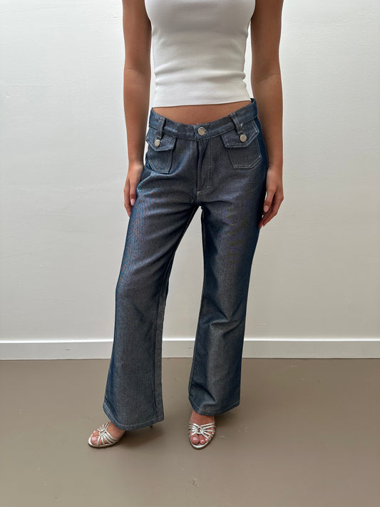 Solis Metallic Jeans (S) - Blue