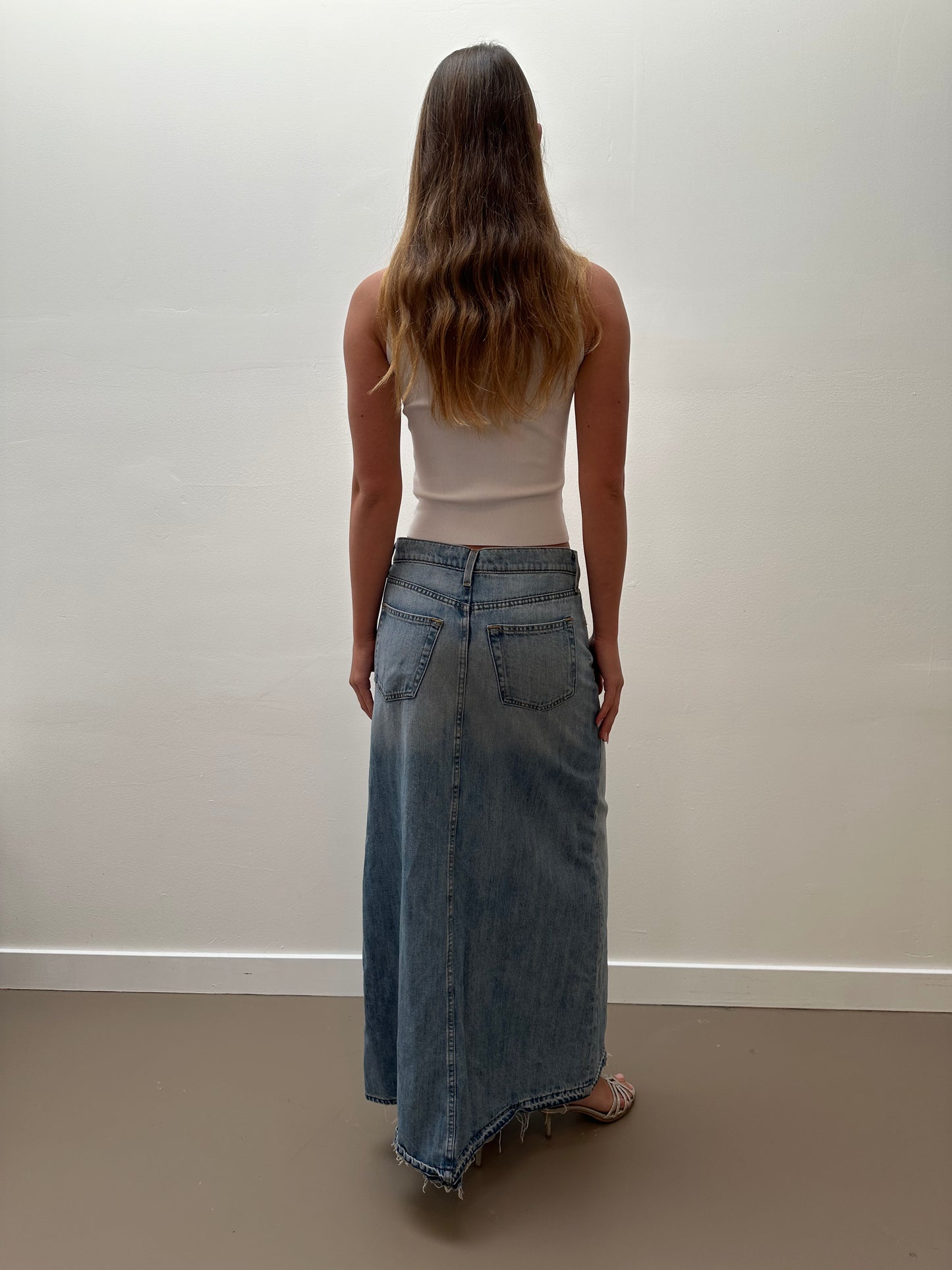 Lucky Brand Denim Maxi Skirt (26) - Blue