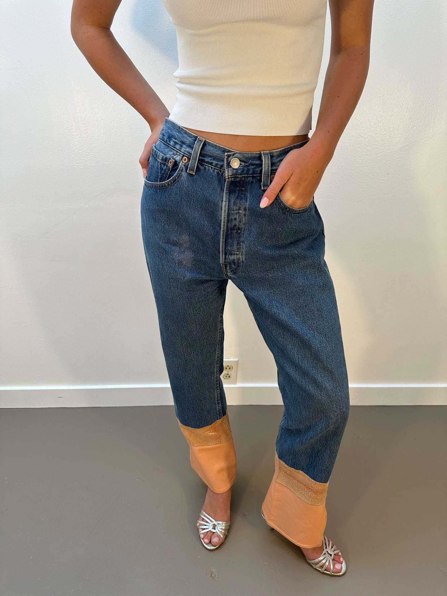 Levi Strauss x Bella Dahl Jeans - Blue & Pink (28)