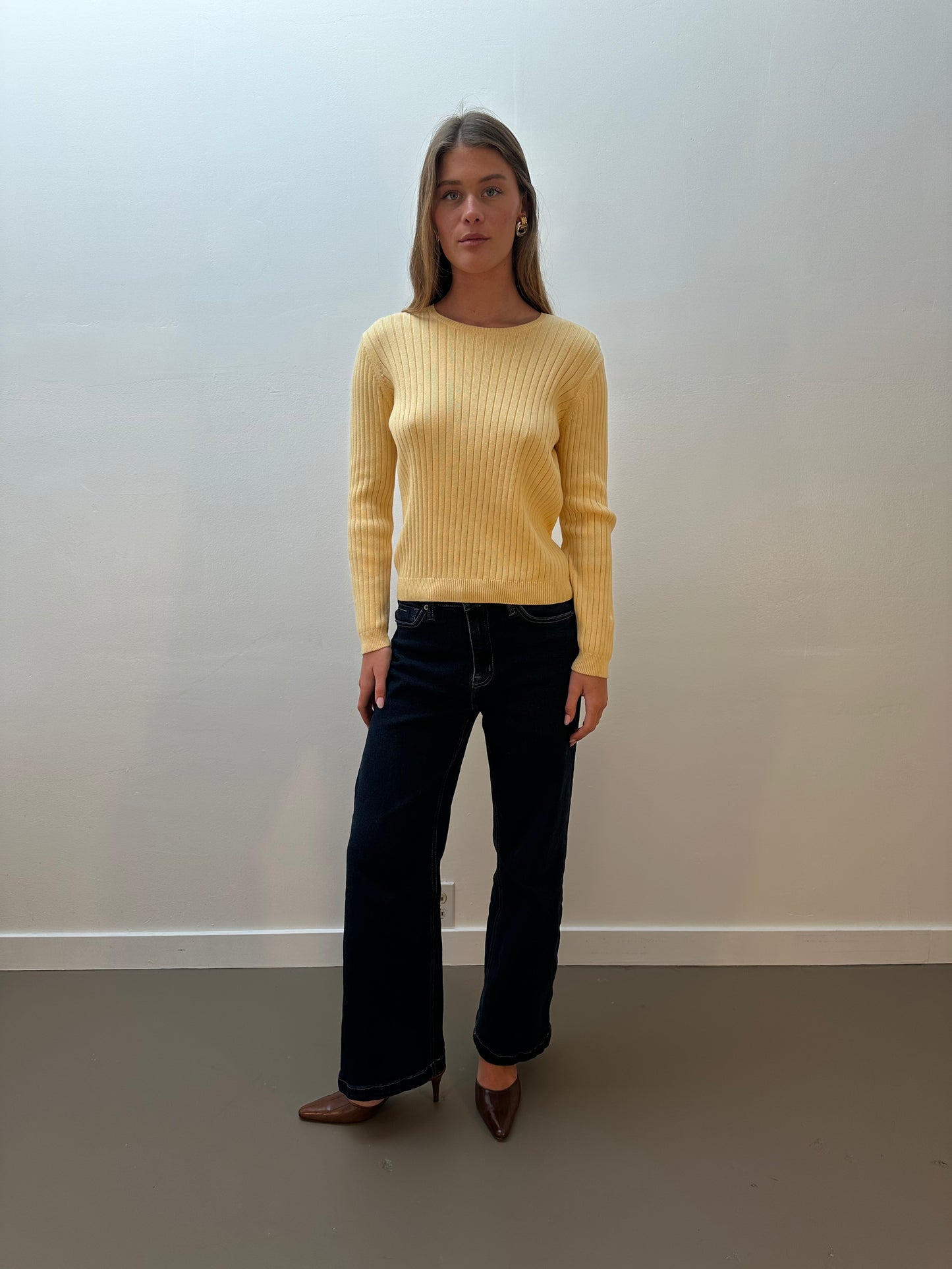 Jeanne Pierre Knit Sweater (S/M) - Yellow