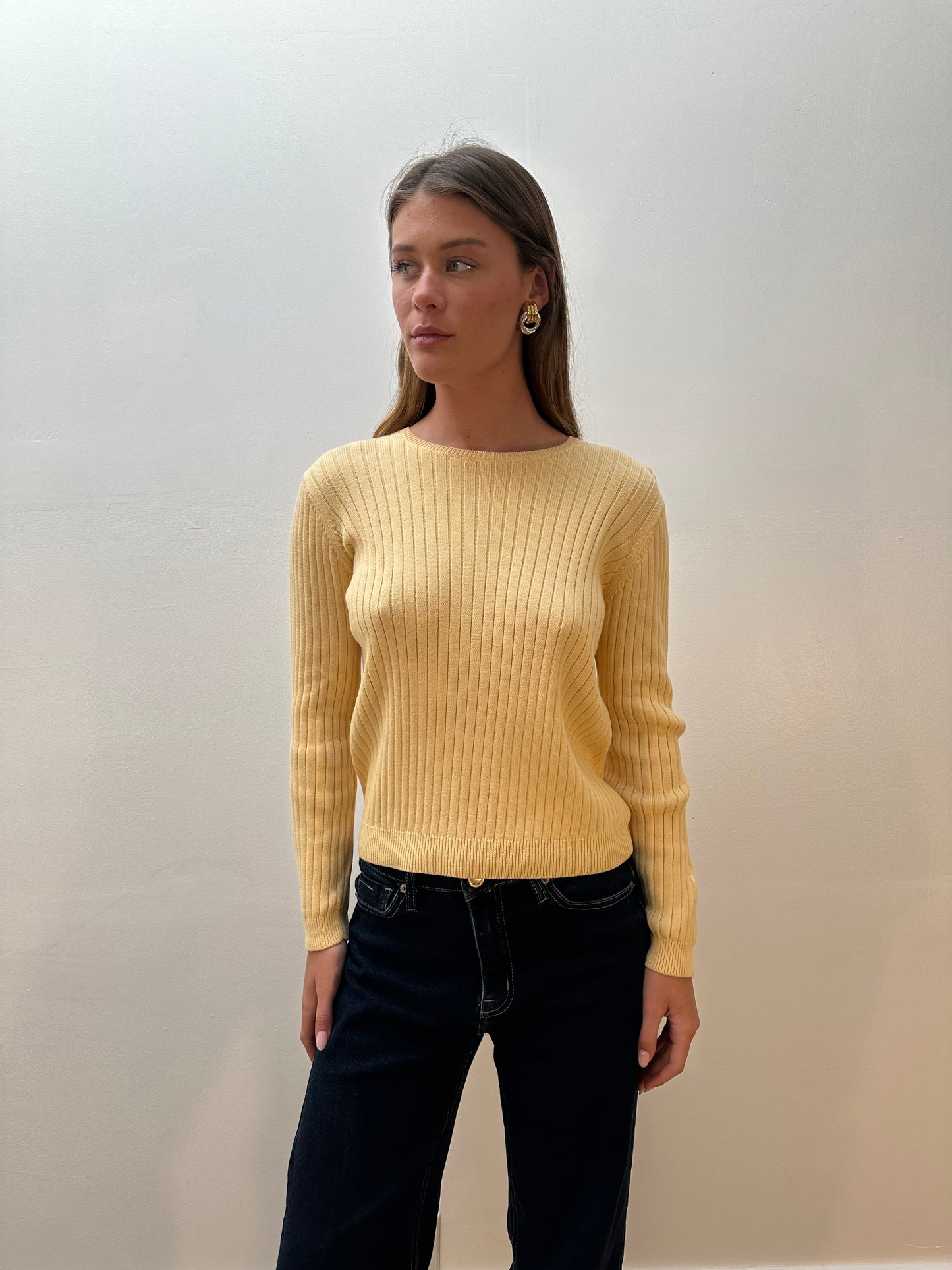 Jeanne Pierre Knit Sweater (S/M) - Yellow