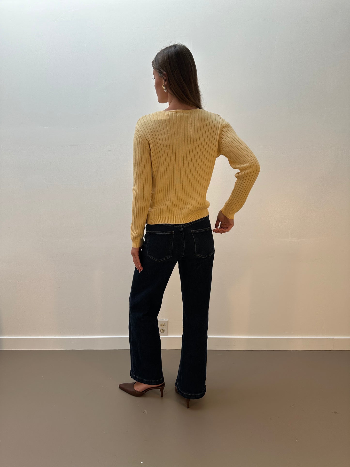 Jeanne Pierre Knit Sweater (S/M) - Yellow