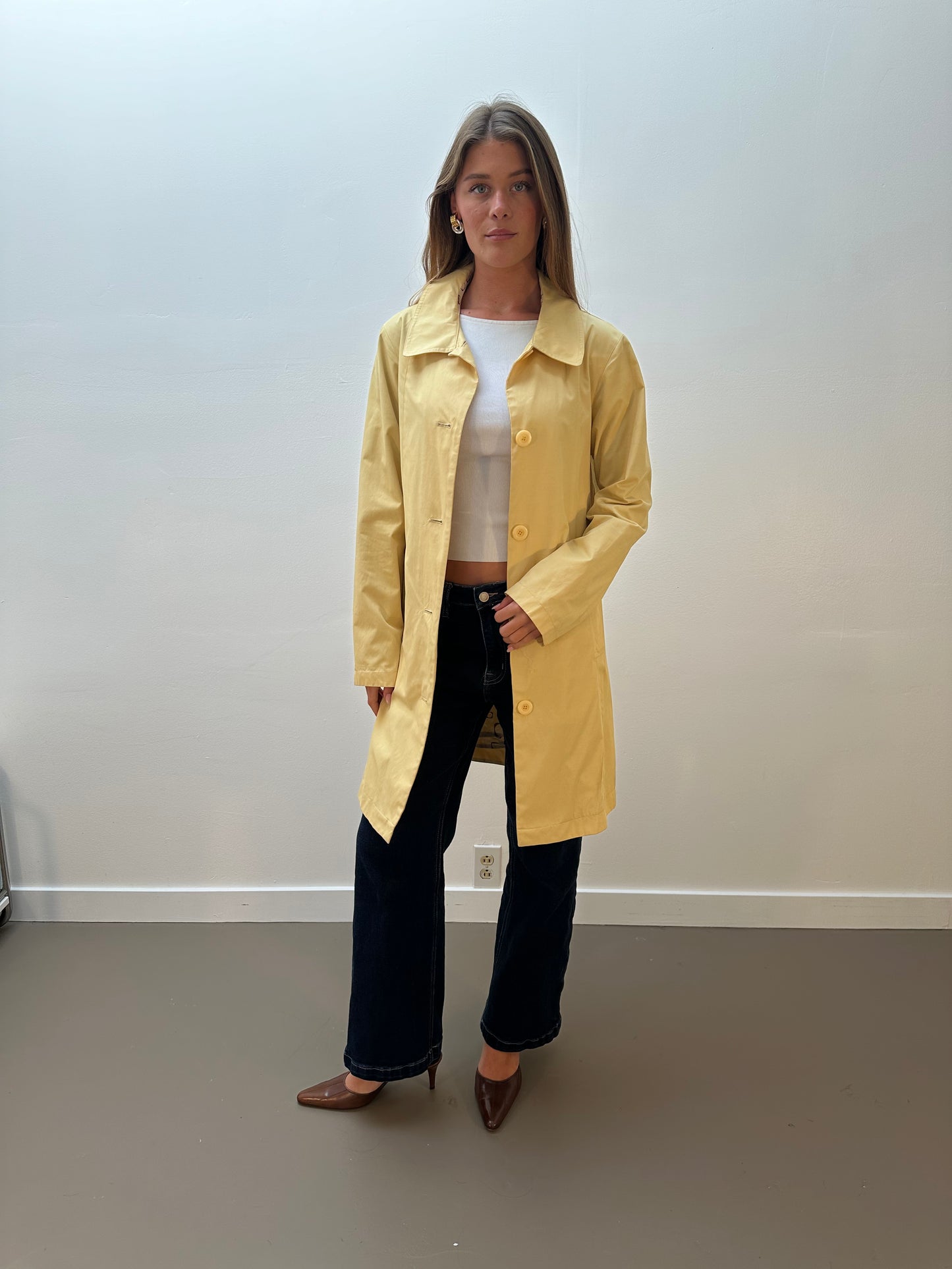 Cabela’s Trench Coat (XS/S) - Butter Yellow