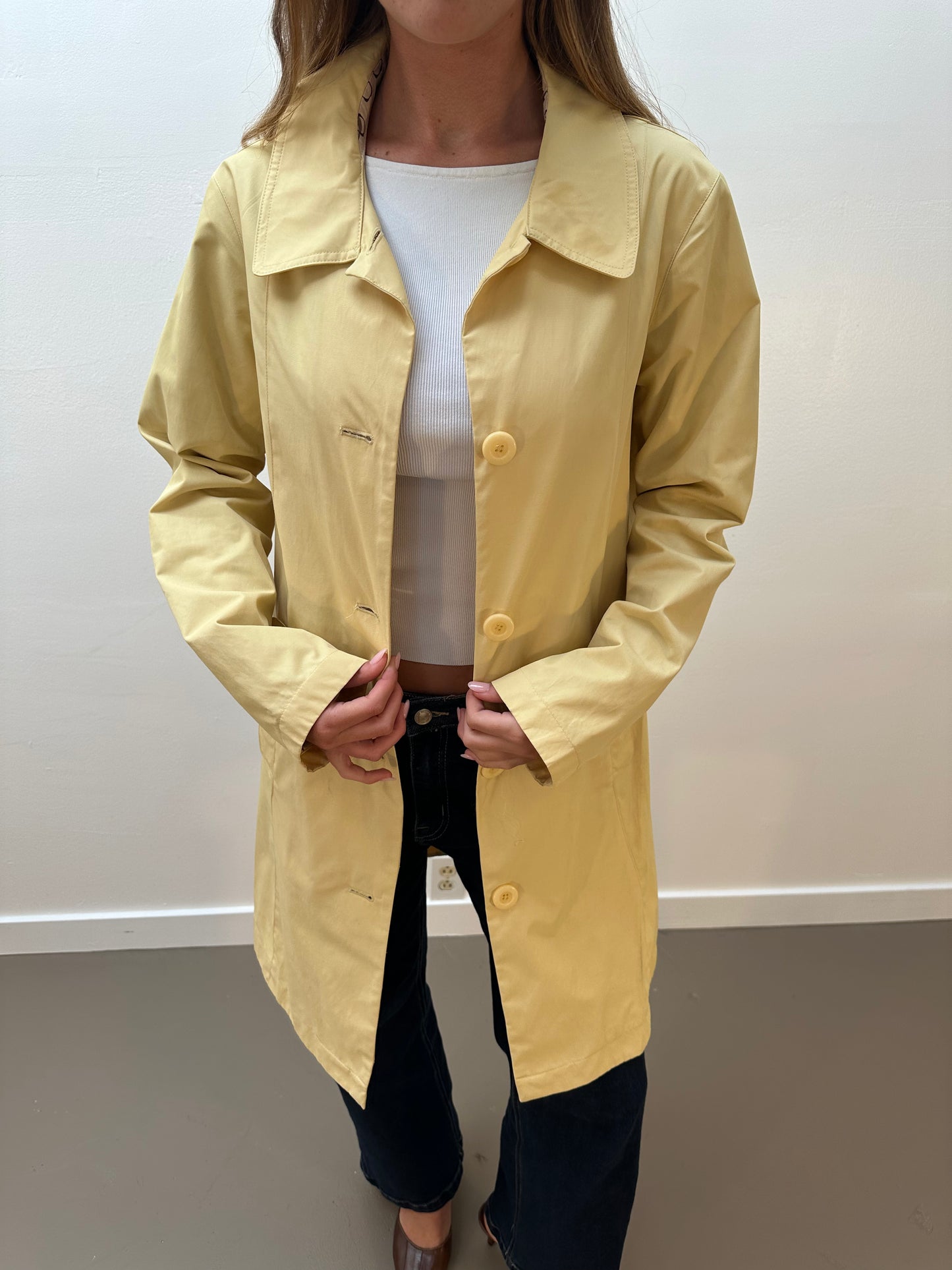Cabela’s Trench Coat (XS/S) - Butter Yellow