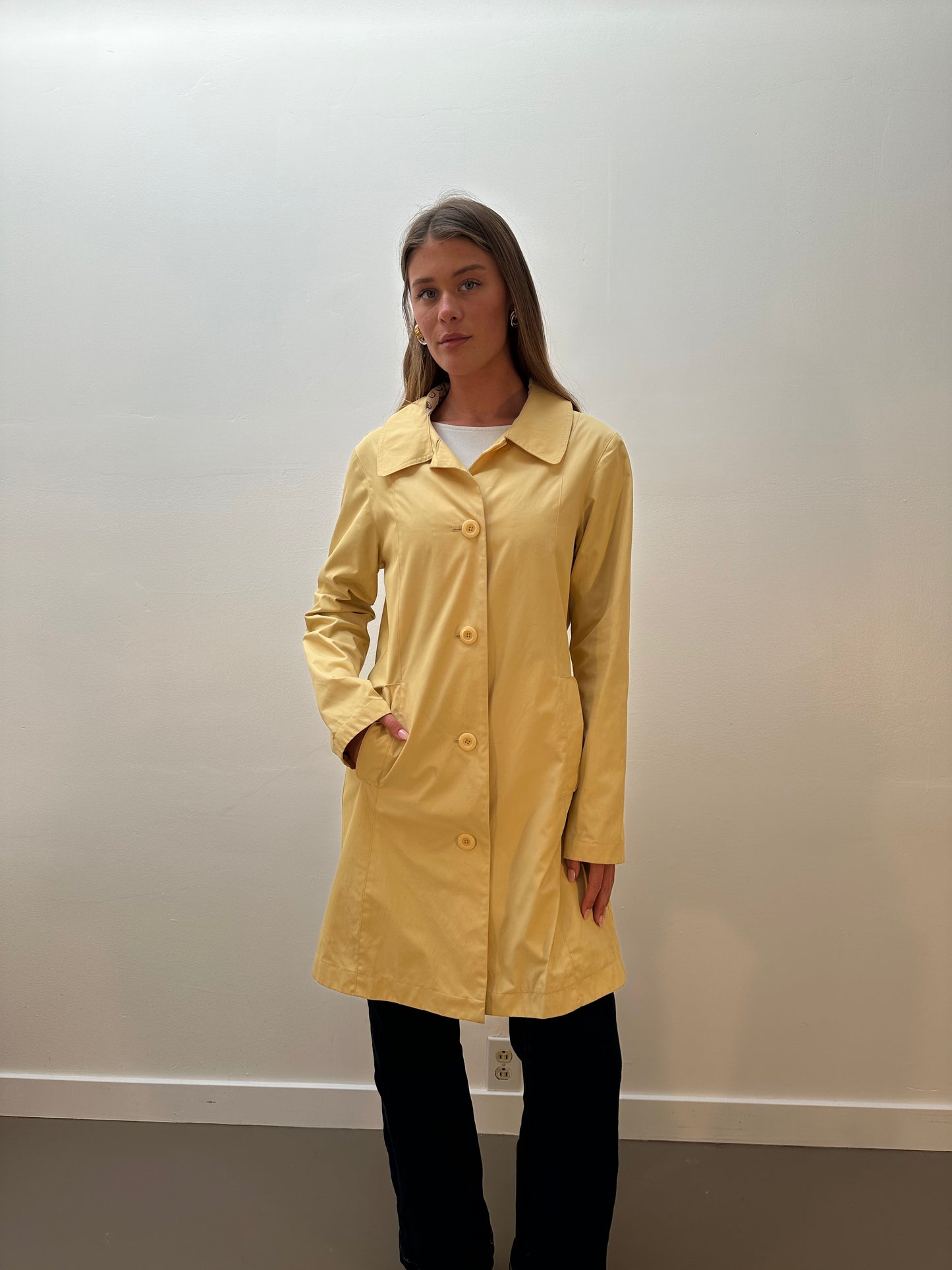 Cabela’s Trench Coat (XS/S) - Butter Yellow