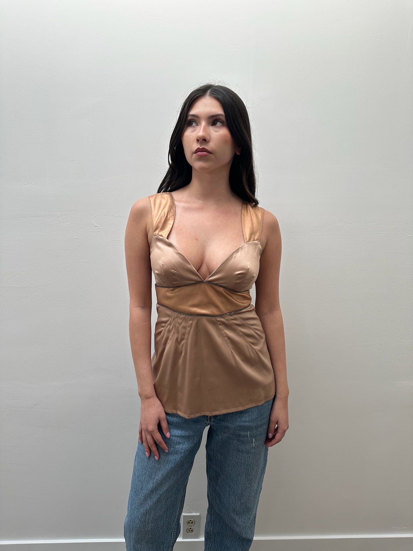 Dolce & Gabbana Silk Blouse - Copper Toned (M/L)