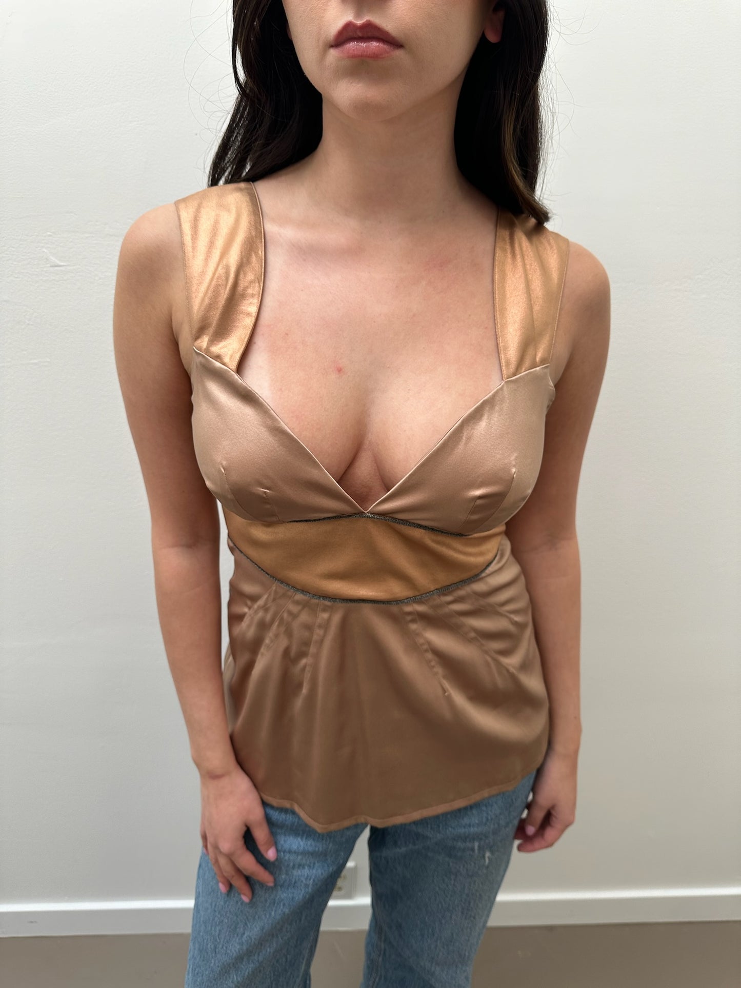 Dolce & Gabbana Silk Blouse - Copper Toned (M/L)