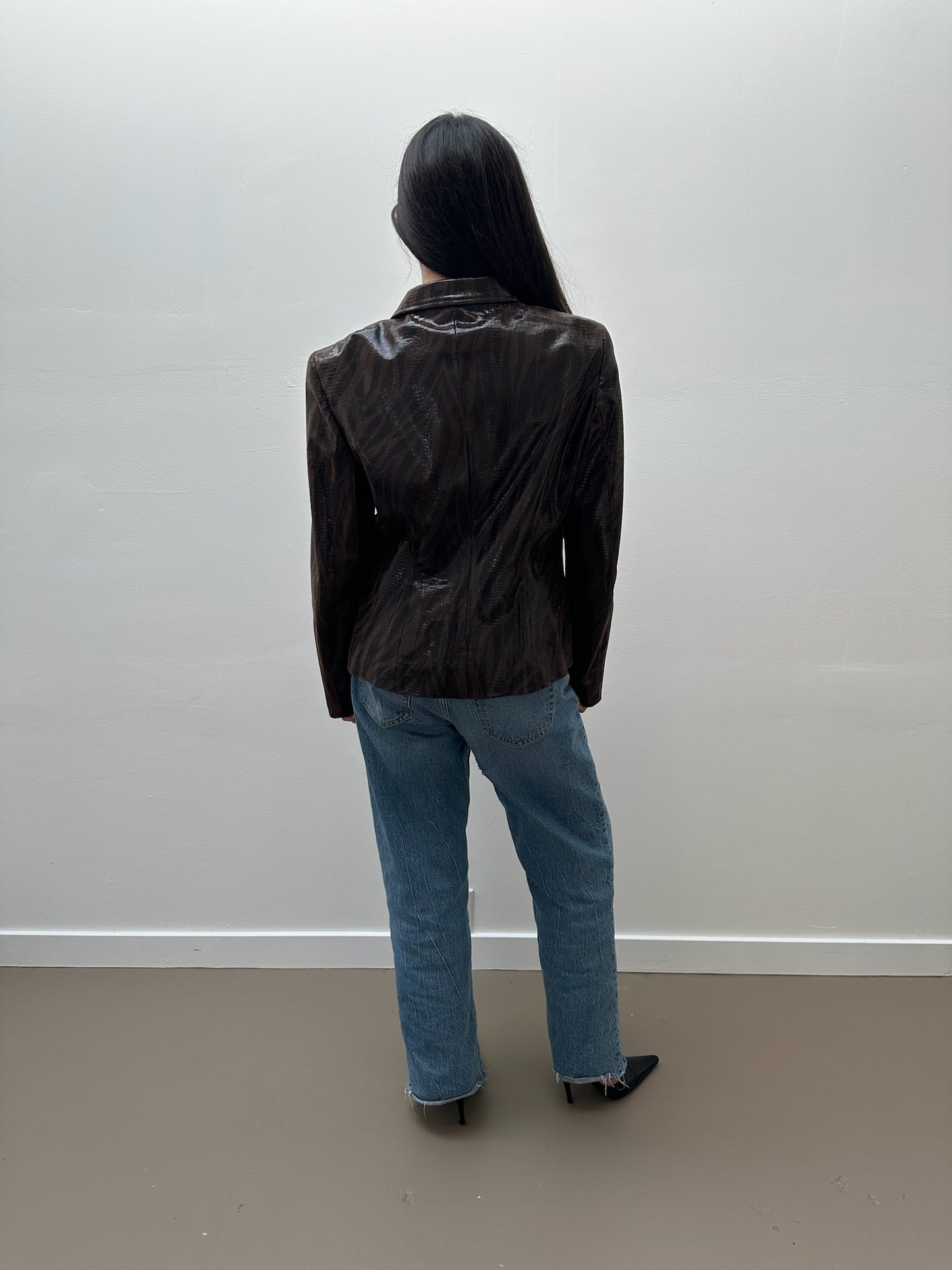 Escada Tiger Print Jacket - Brown & Black (IT 40)