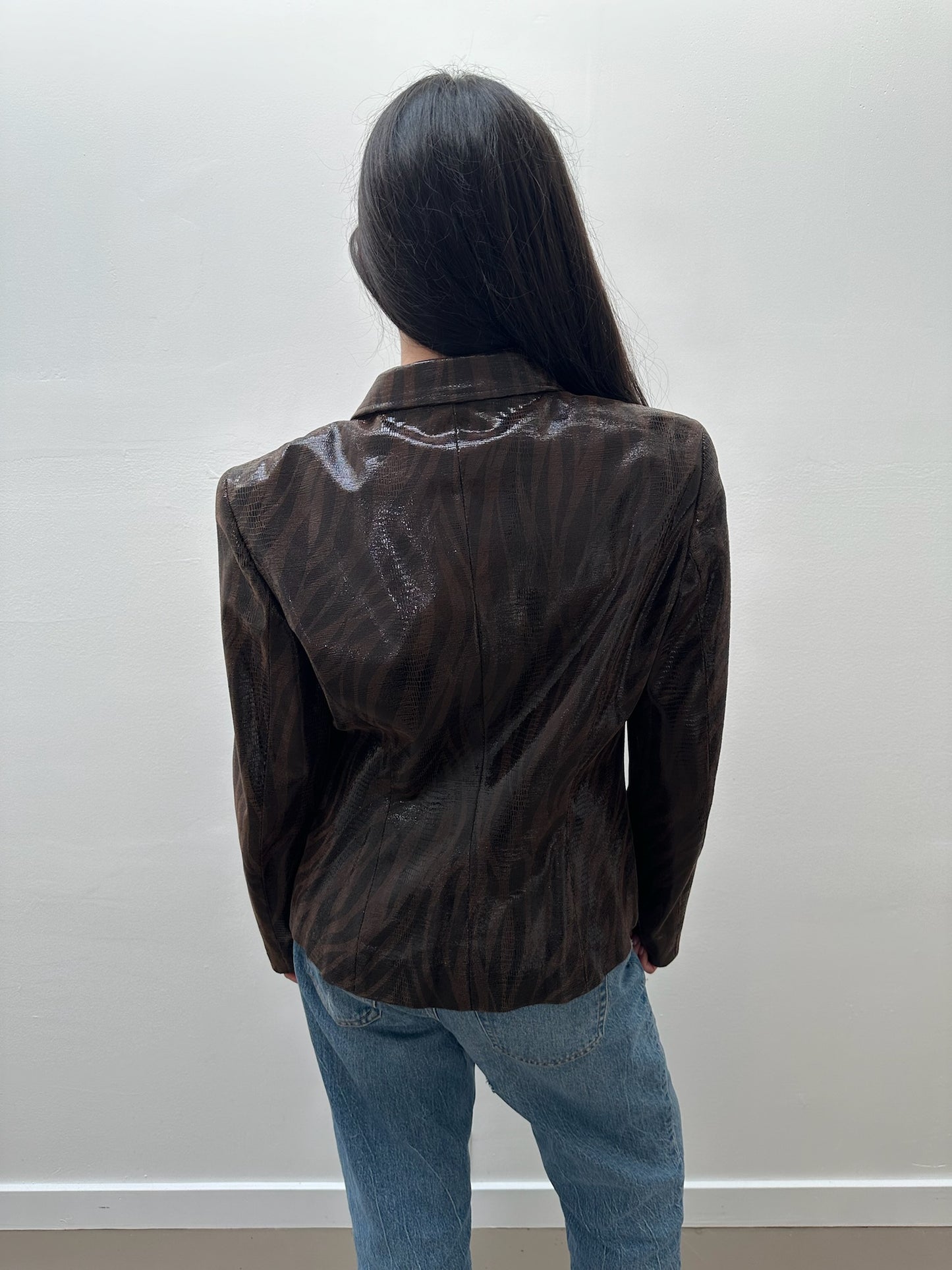 Escada Tiger Print Jacket - Brown & Black (IT 40)