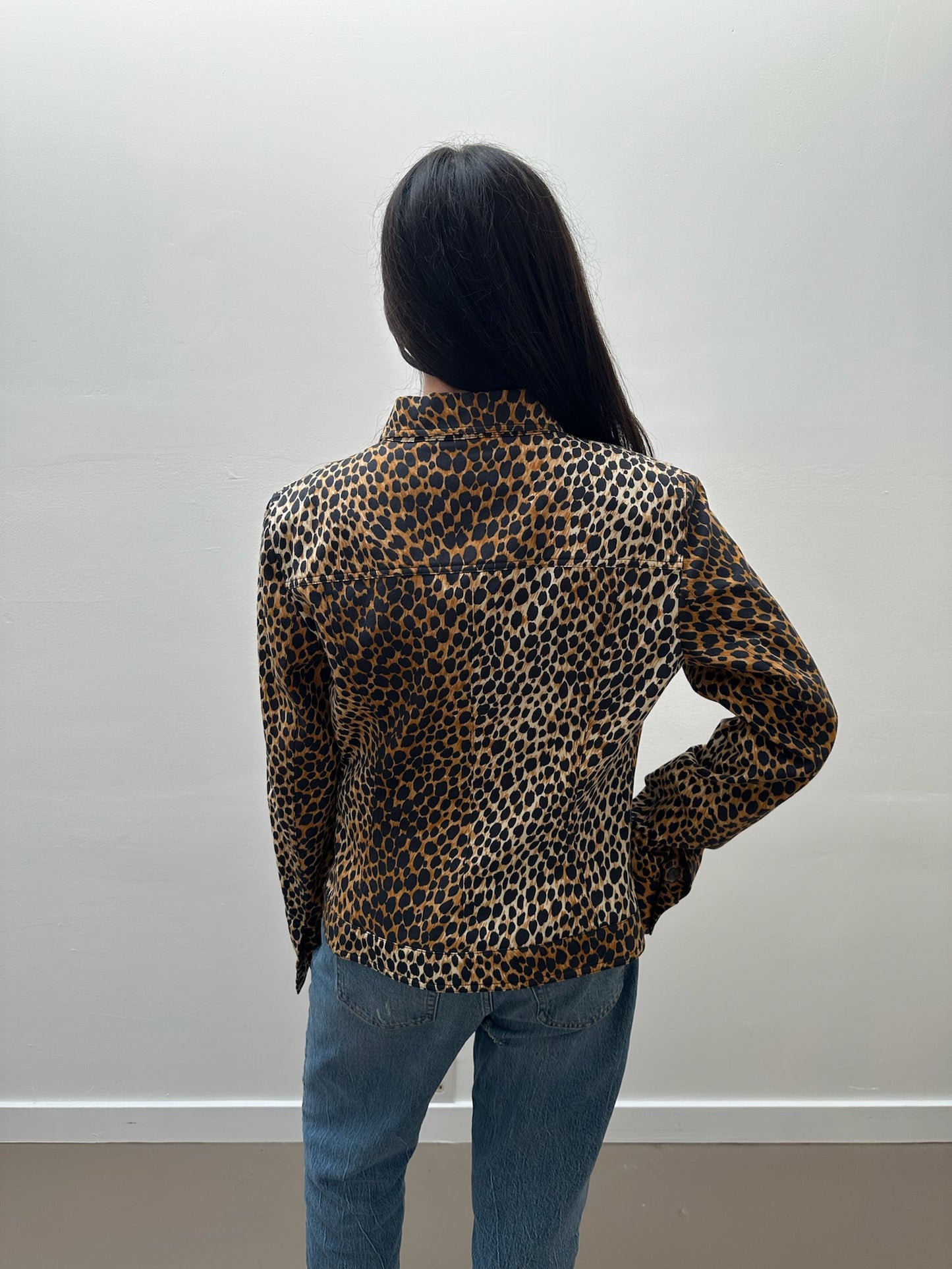Dolce & Gabbana Leopard Print Jean Jacket (S/M)