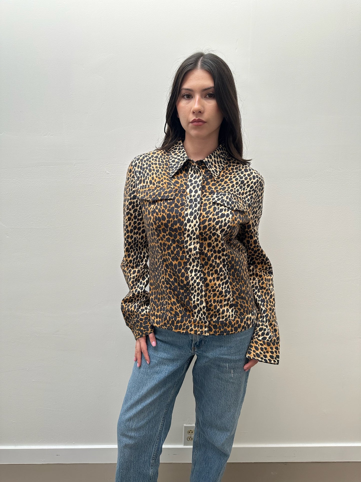 Dolce & Gabbana Leopard Print Jean Jacket (S/M)