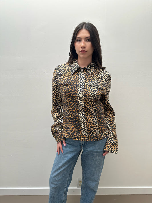 Dolce & Gabbana Leopard Print Jean Jacket (S/M)