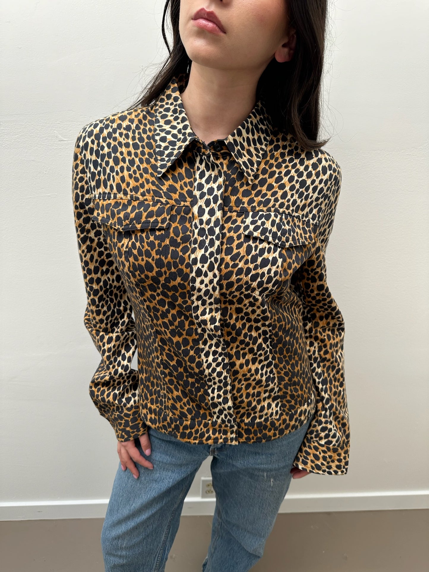 Dolce & Gabbana Leopard Print Jean Jacket (S/M)