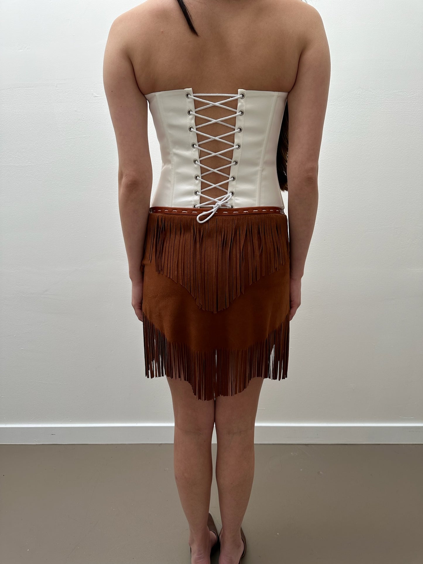 Dolce & Gabbana Goat Skin Mini Skirt (IT 40) - Brown