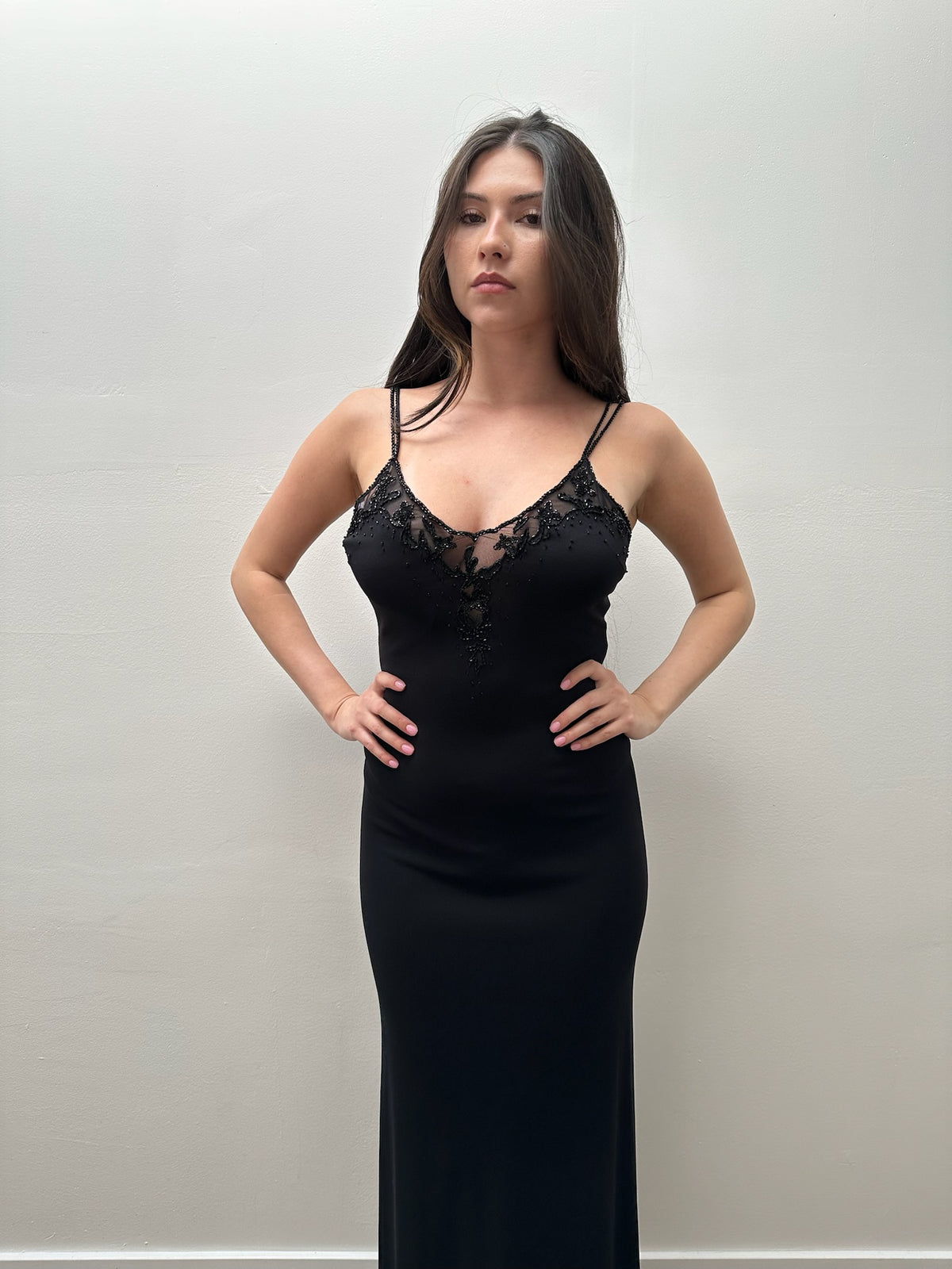 Rimini Black Beaded Gown (4)
