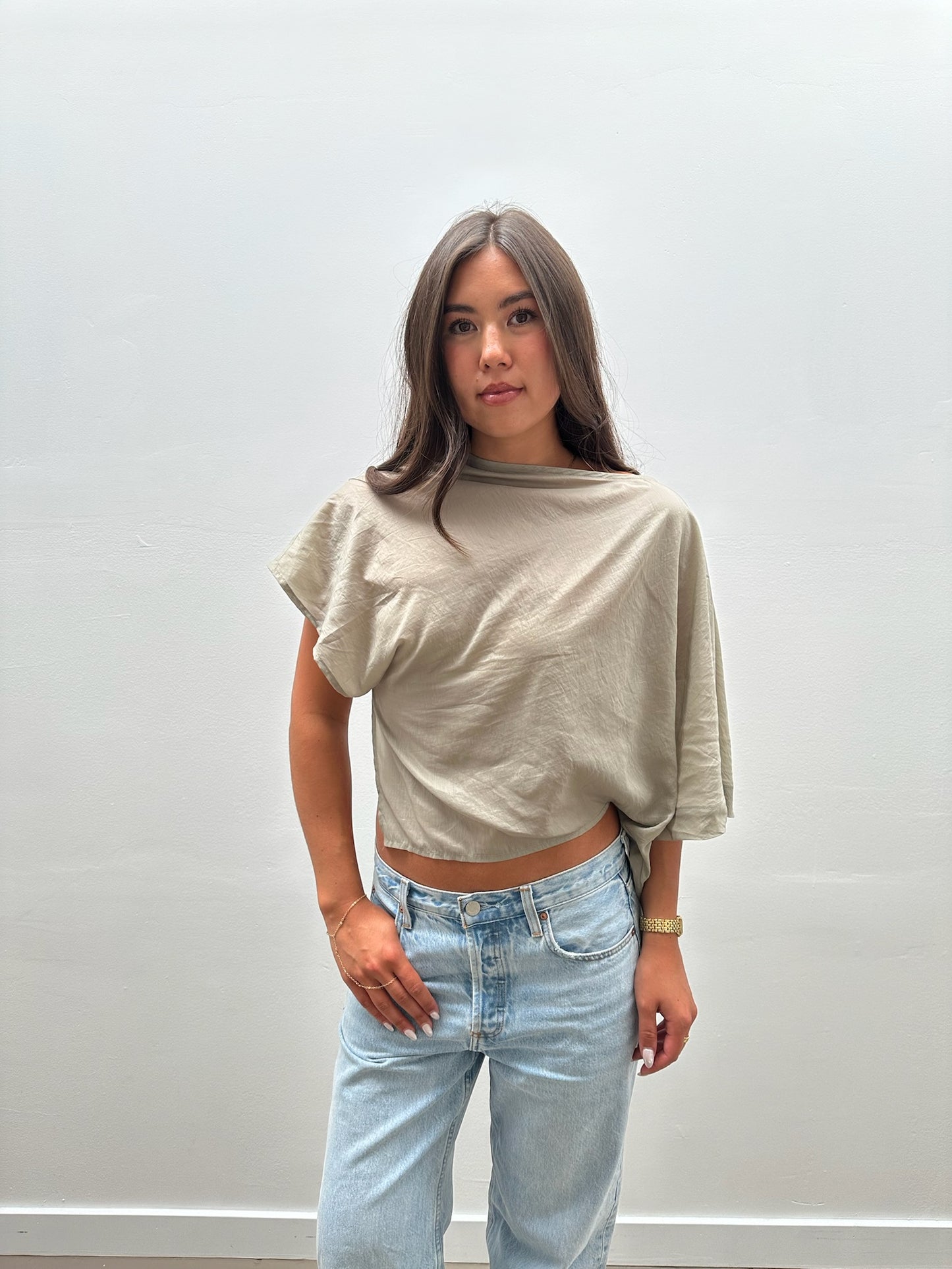 Reverie Top in Lichen