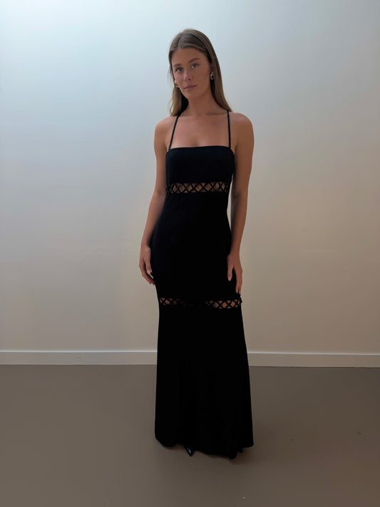 Niteline Black Beaded Gown (6)