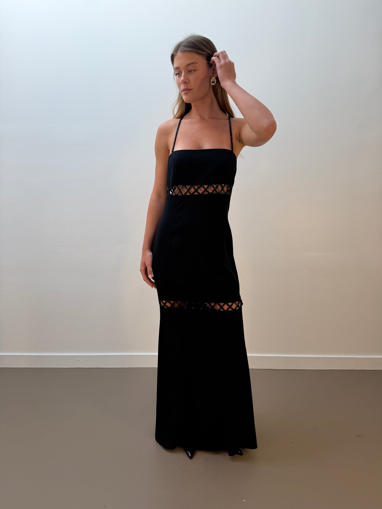 Niteline Black Beaded Gown (6)