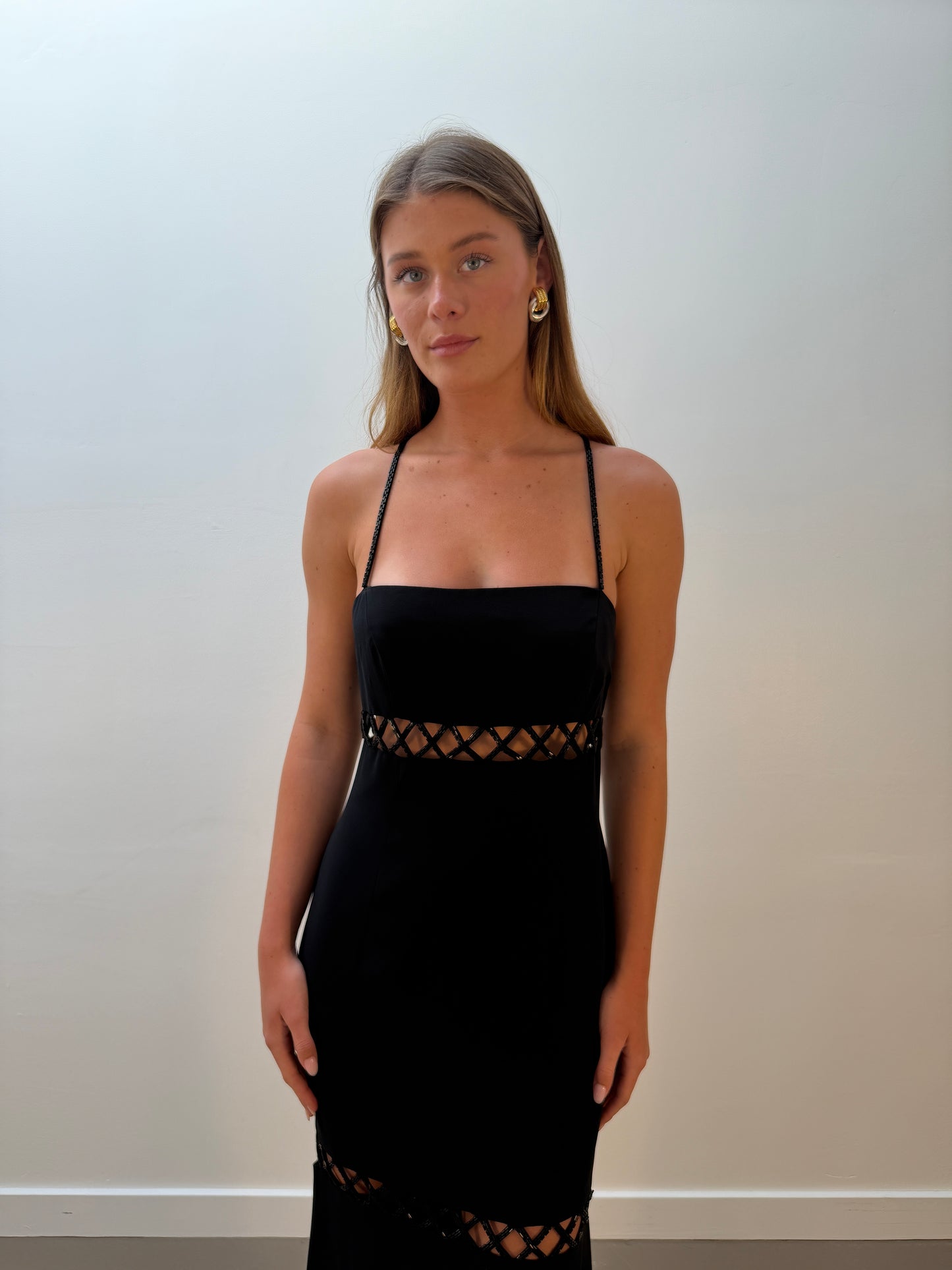 Niteline Black Beaded Gown (6)