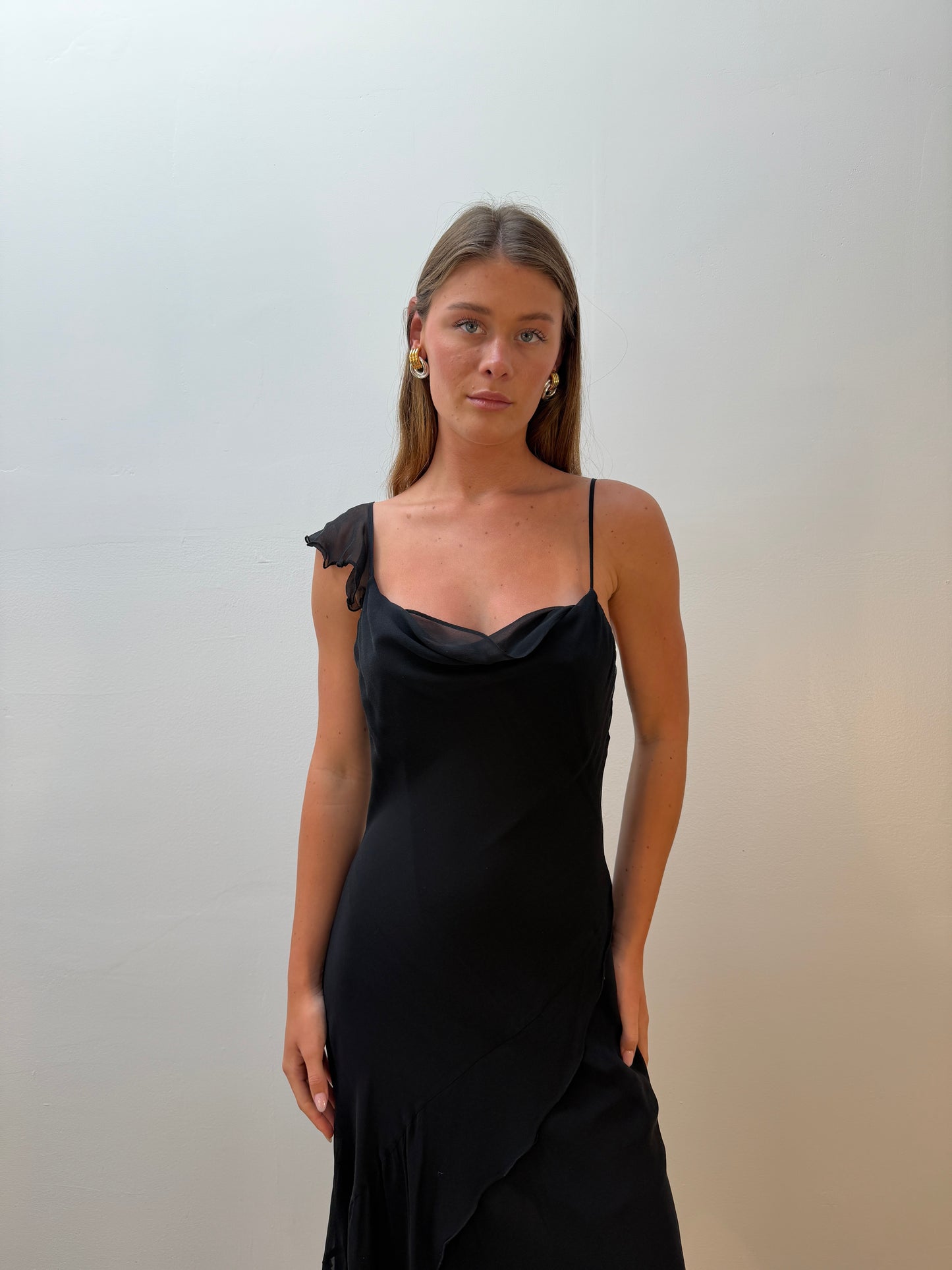 Betsy Johnson Black Silk Gown (XS/S)
