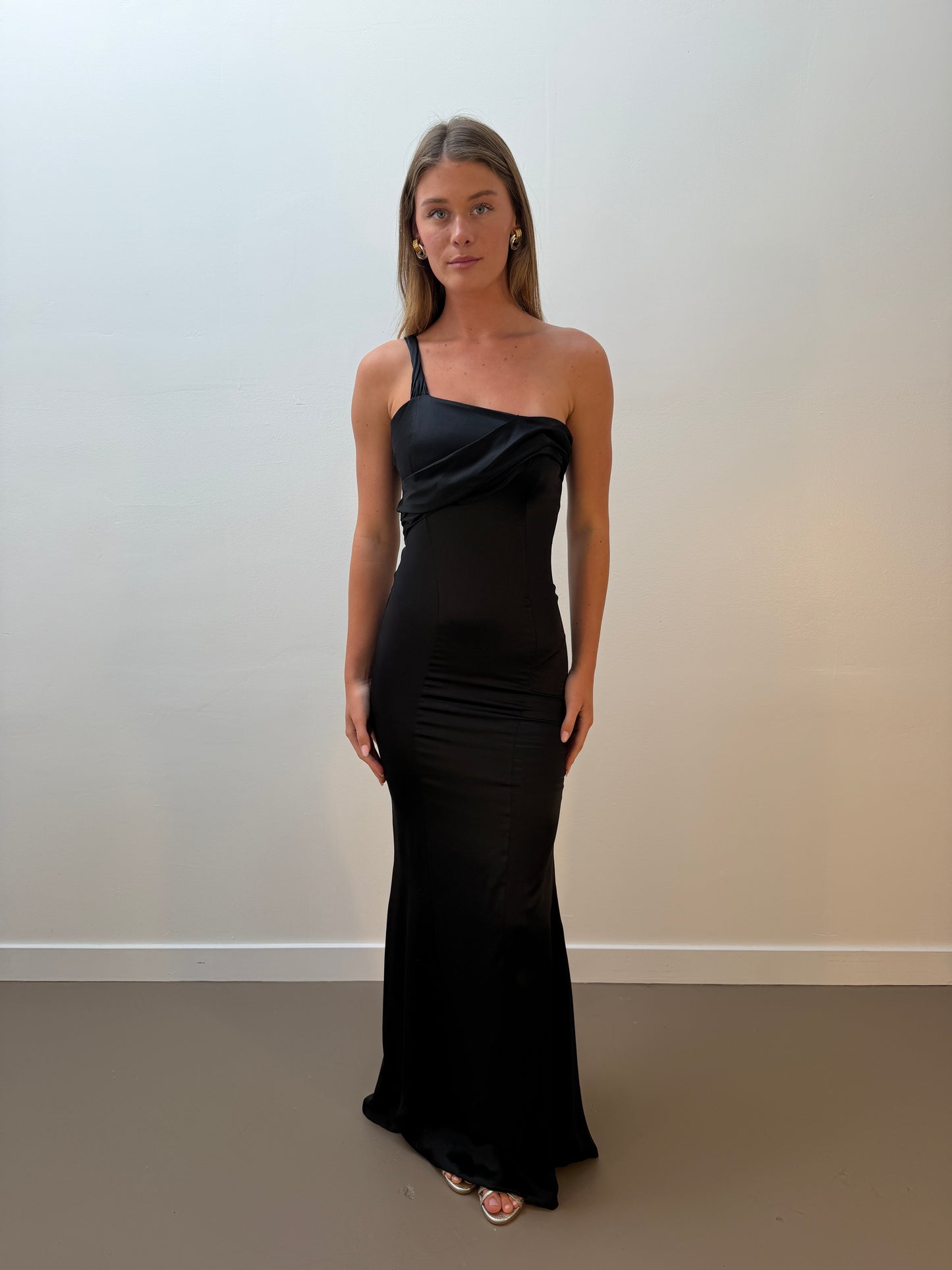 Victoria De Souza Black Silk Gown (XS)