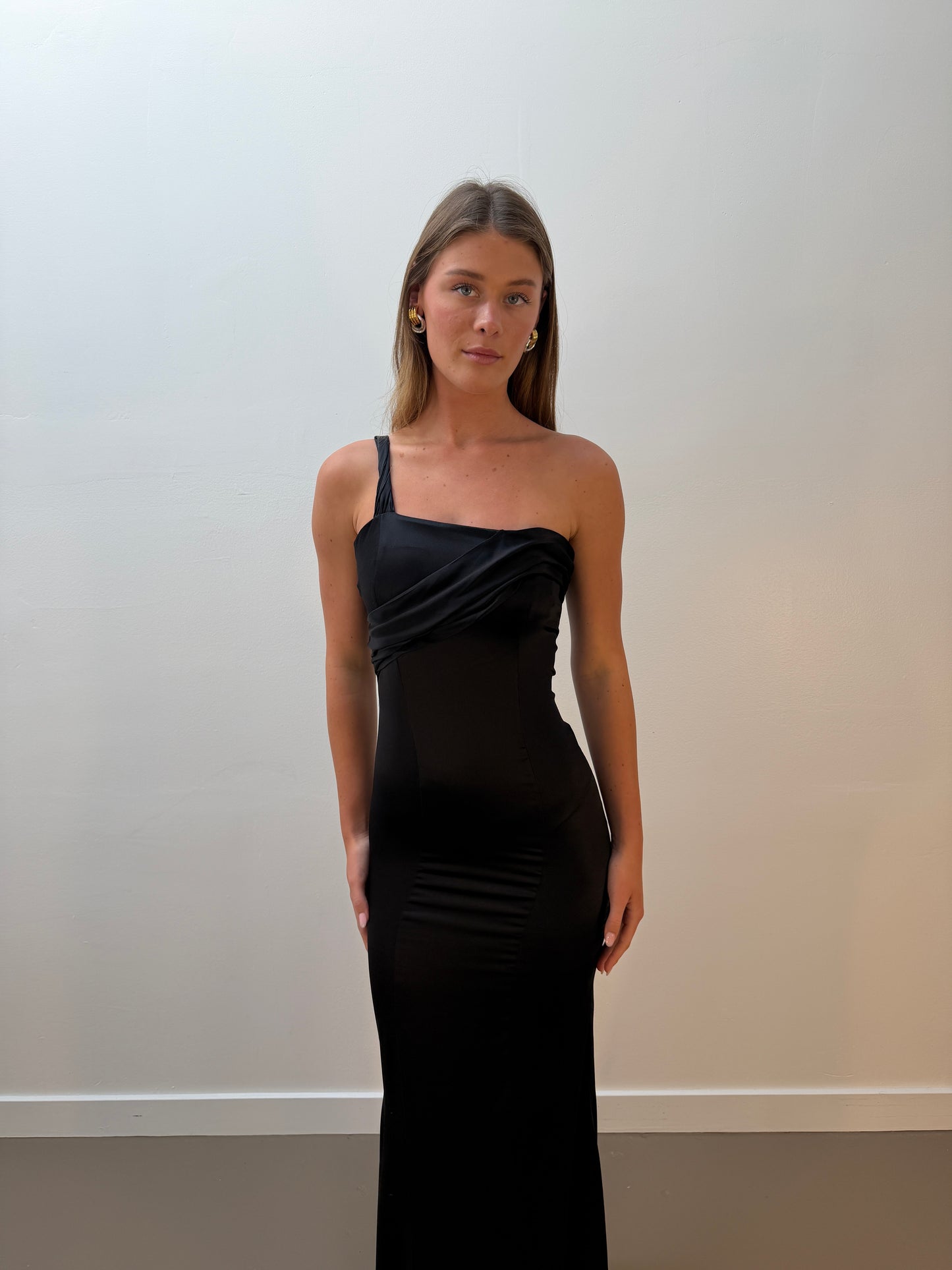 Victoria De Souza Black Silk Gown (XS)