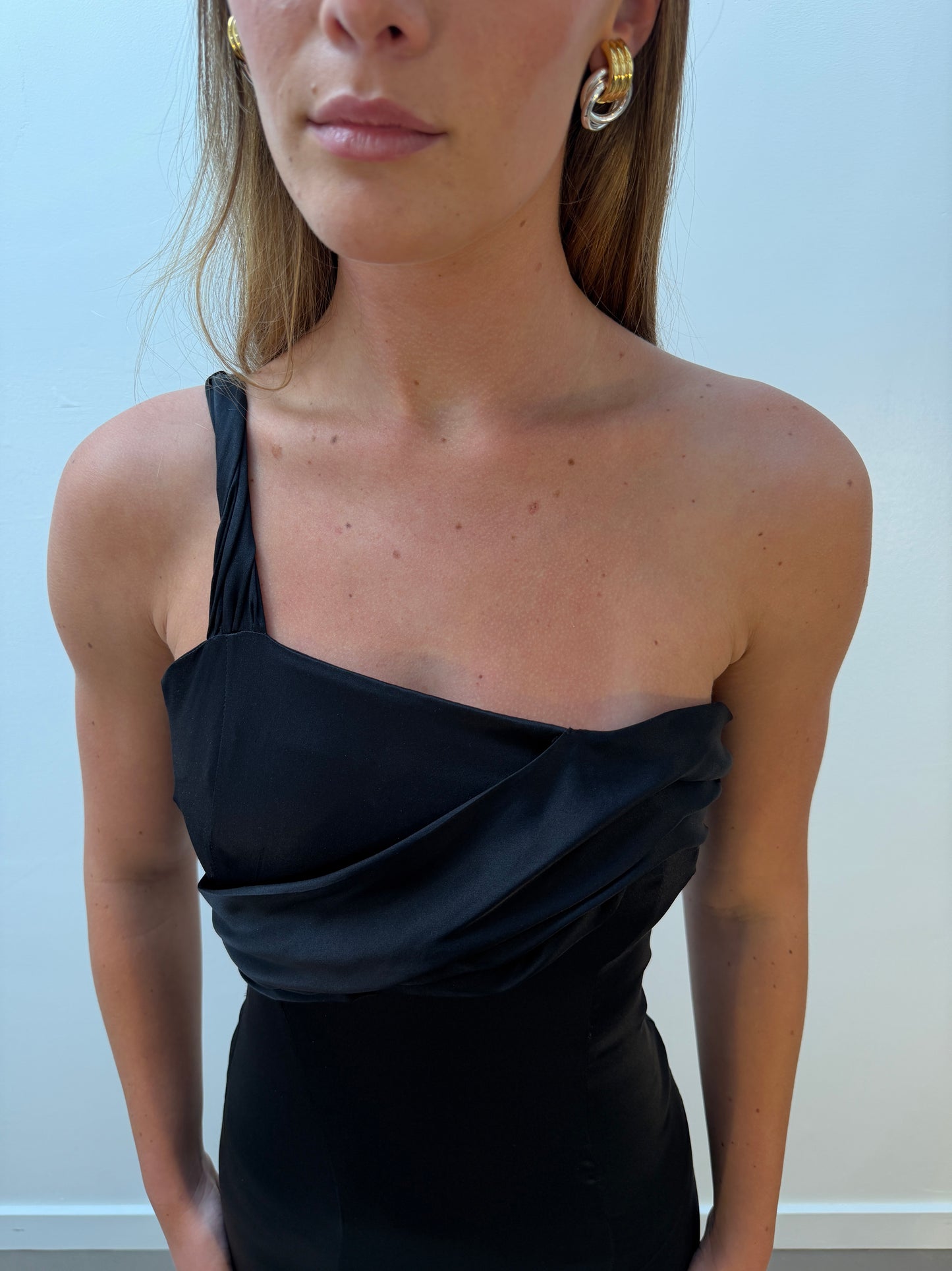 Victoria De Souza Black Silk Gown (XS)