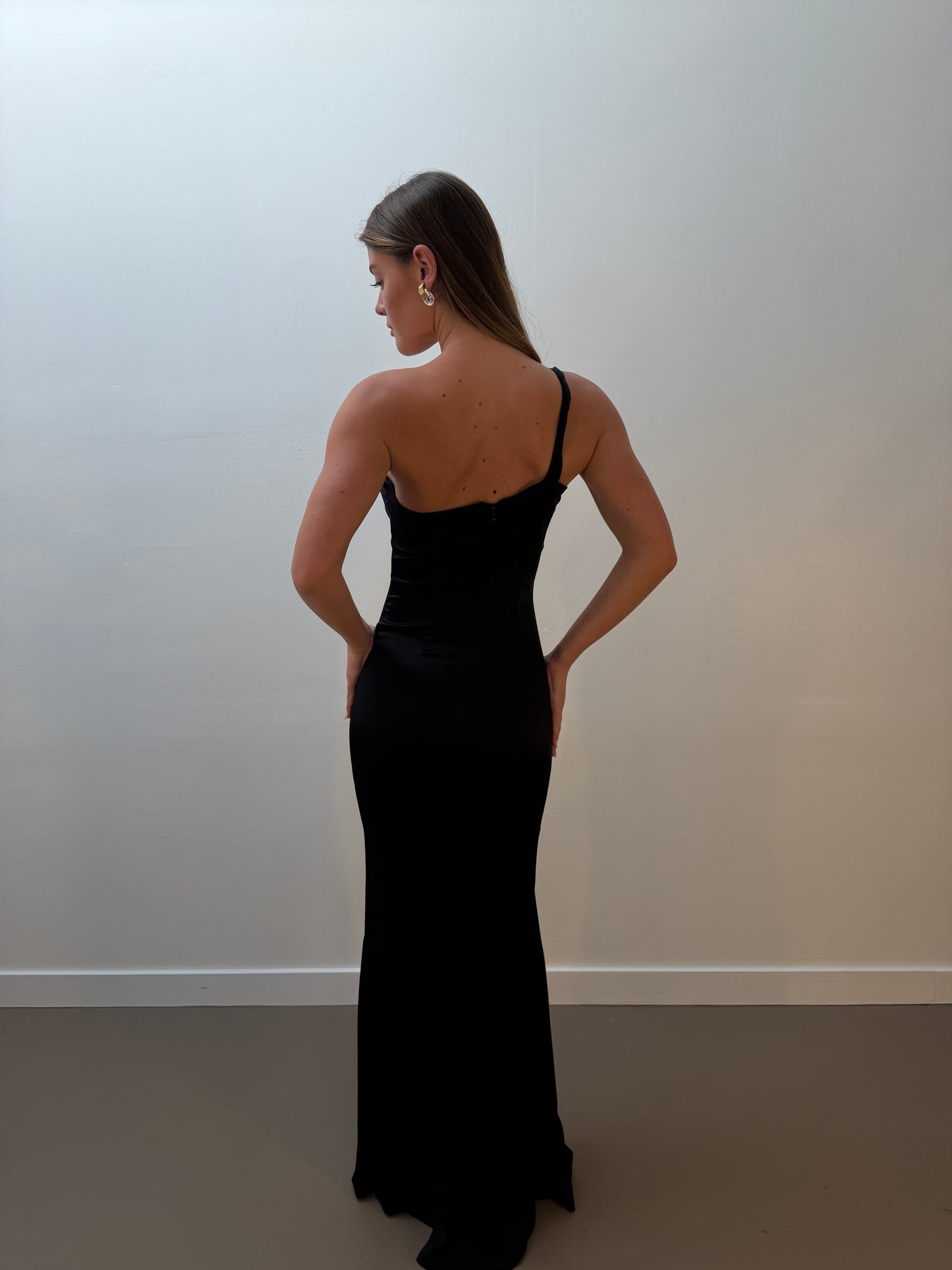 Victoria De Souza Black Silk Gown (XS)