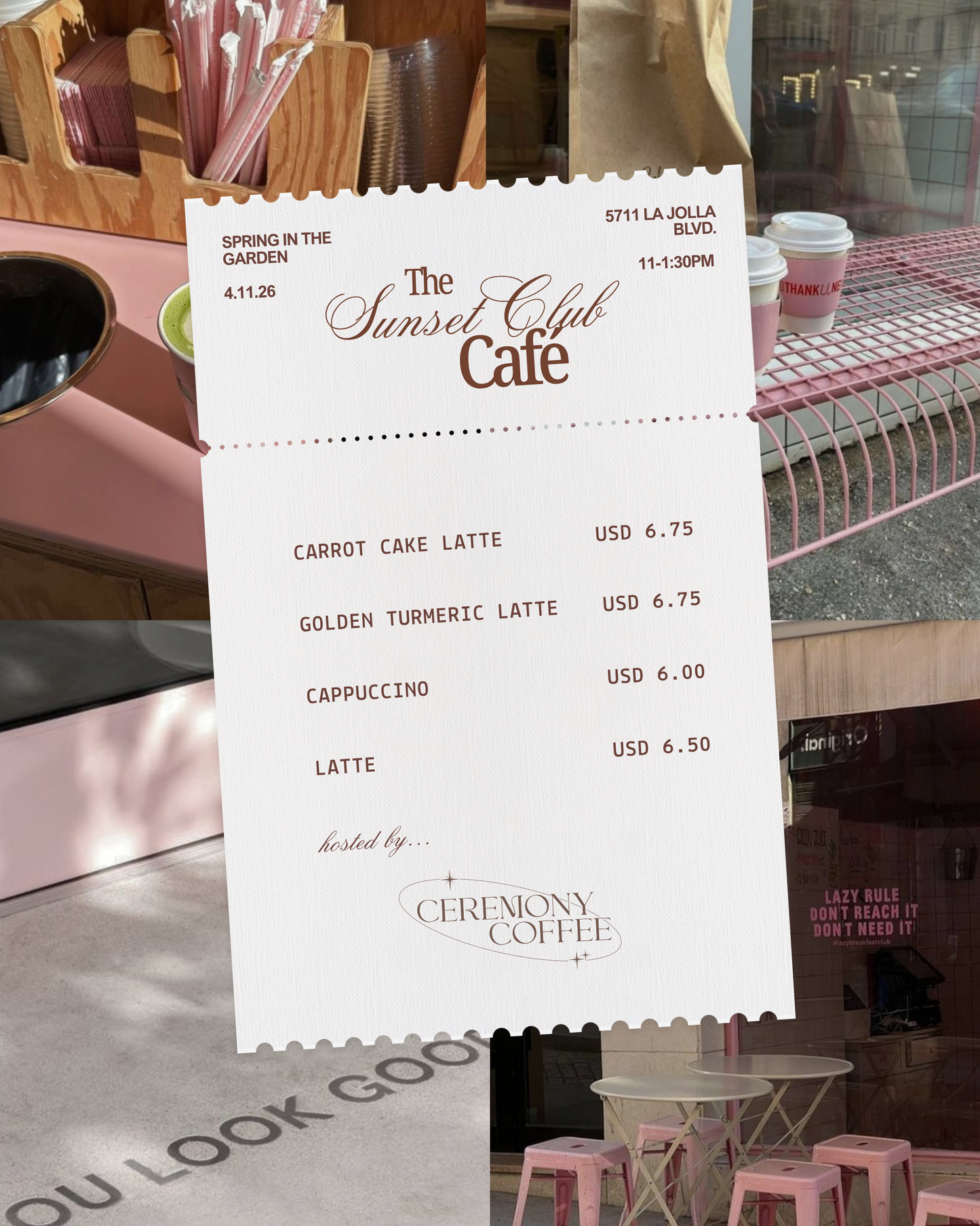 The Sunset Club Cafe x Ceremony Coffee | Spring in the Garden