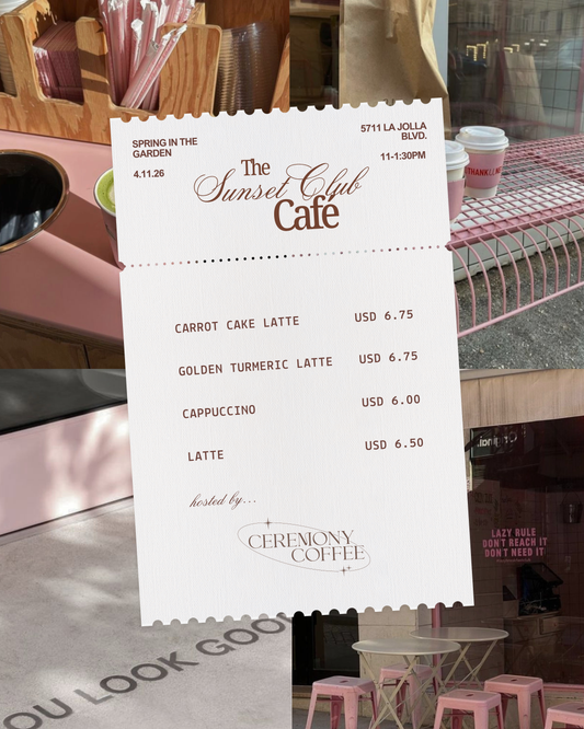 The Sunset Club Cafe x Ceremony Coffee | Spring in the Garden