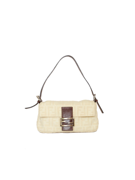 Ivory Fendi Zucca Baguette