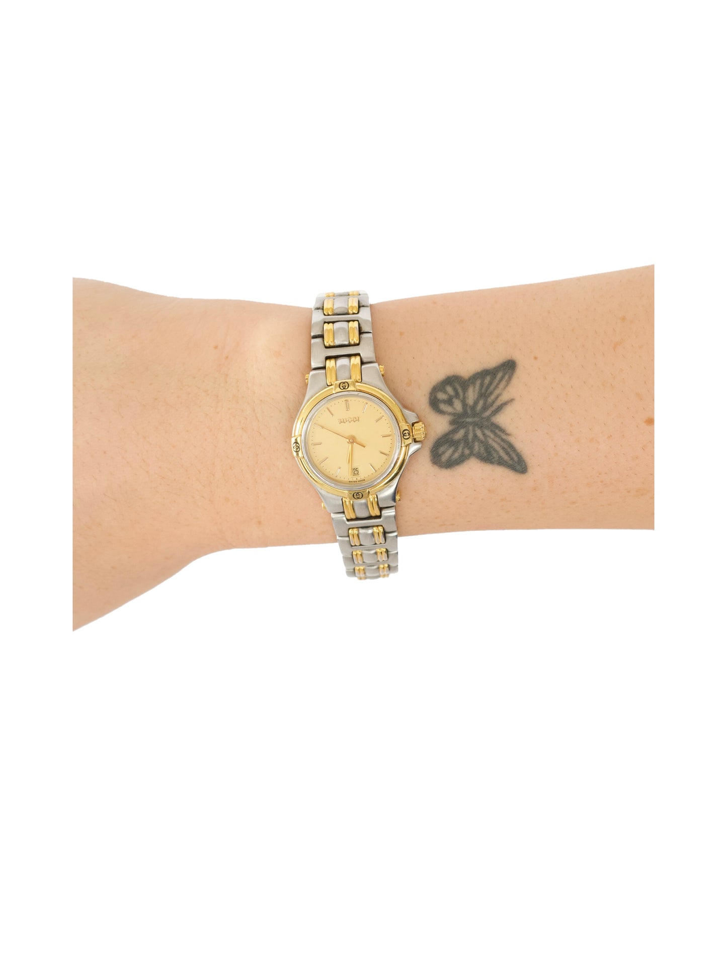 Gucci 9040L Vintage Watch - Silver & Gold