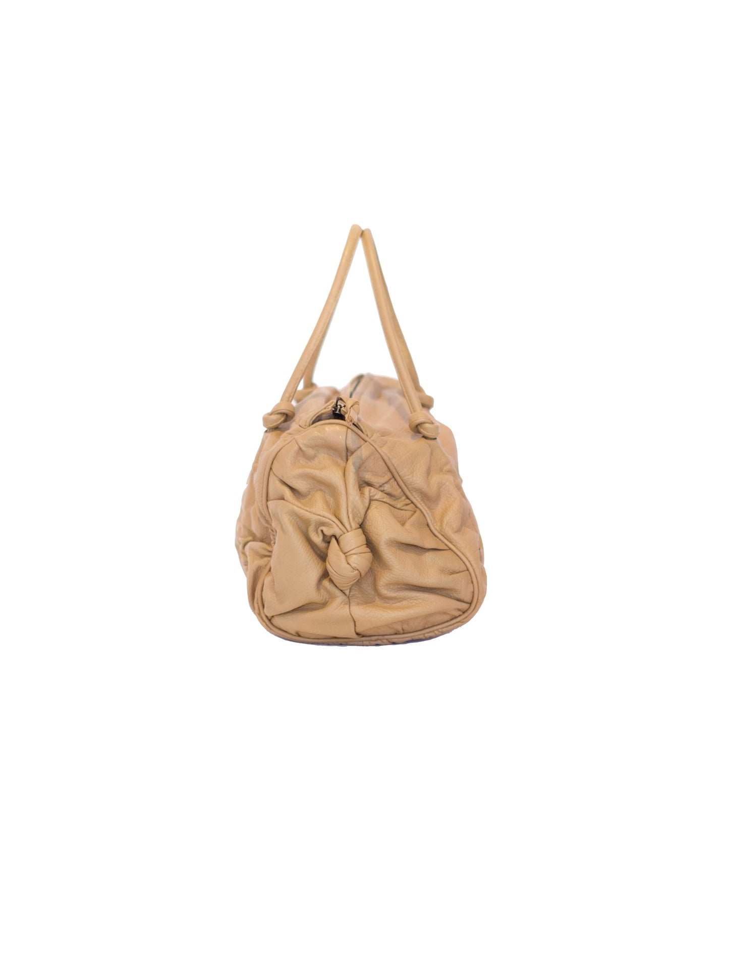 Bottega Veneta Ruched Shoulder Bag - Tan