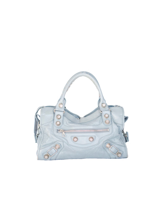 Balenciaga Motocross City Bag - Bluish Grey