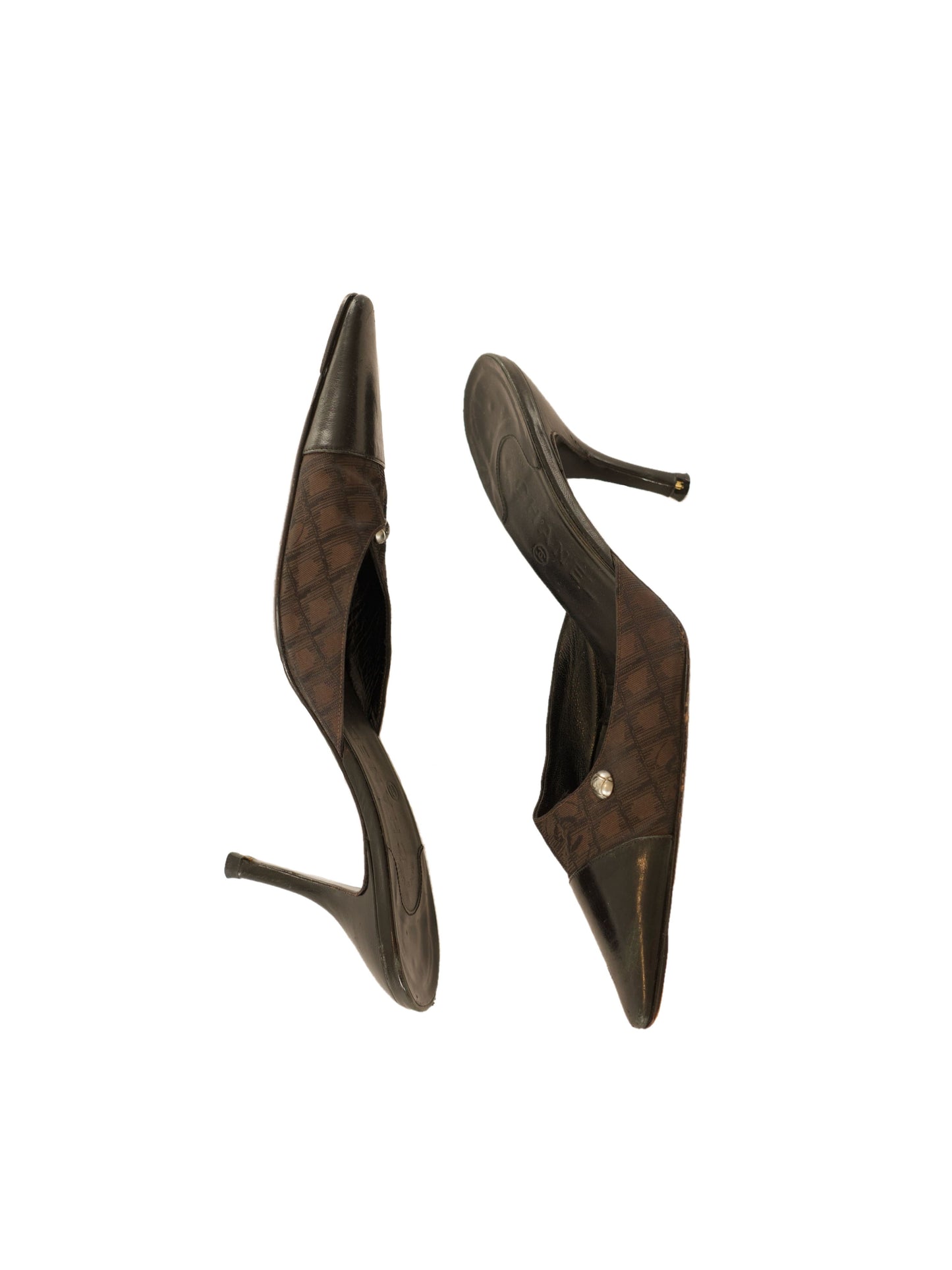 Chanel Mules (38) - Brown & Black