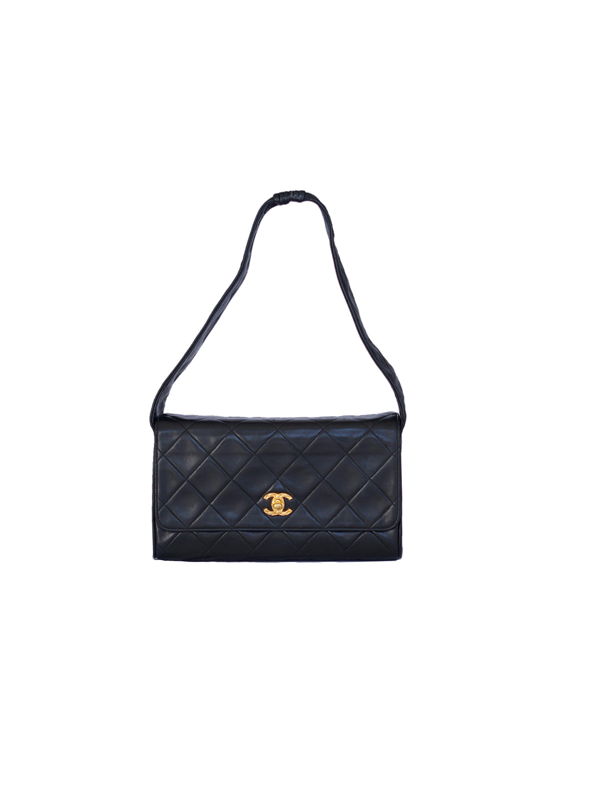 Chanel Quilted Mirrored Vanity Bag - Black