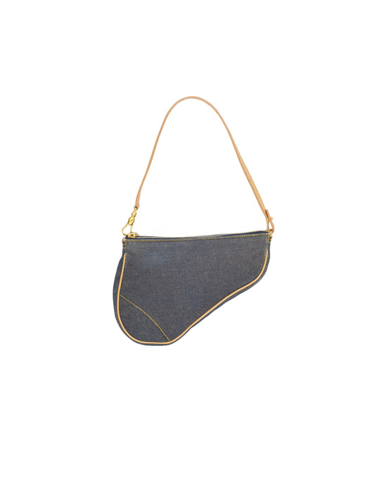 Denim Dior Mini Saddle Bag