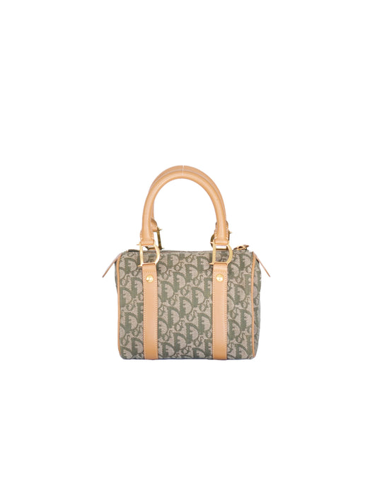 Christian Dior Mini Trotter Boston Bag - Green