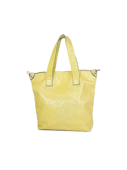 Butter Yellow Chanel Lambskin Tote