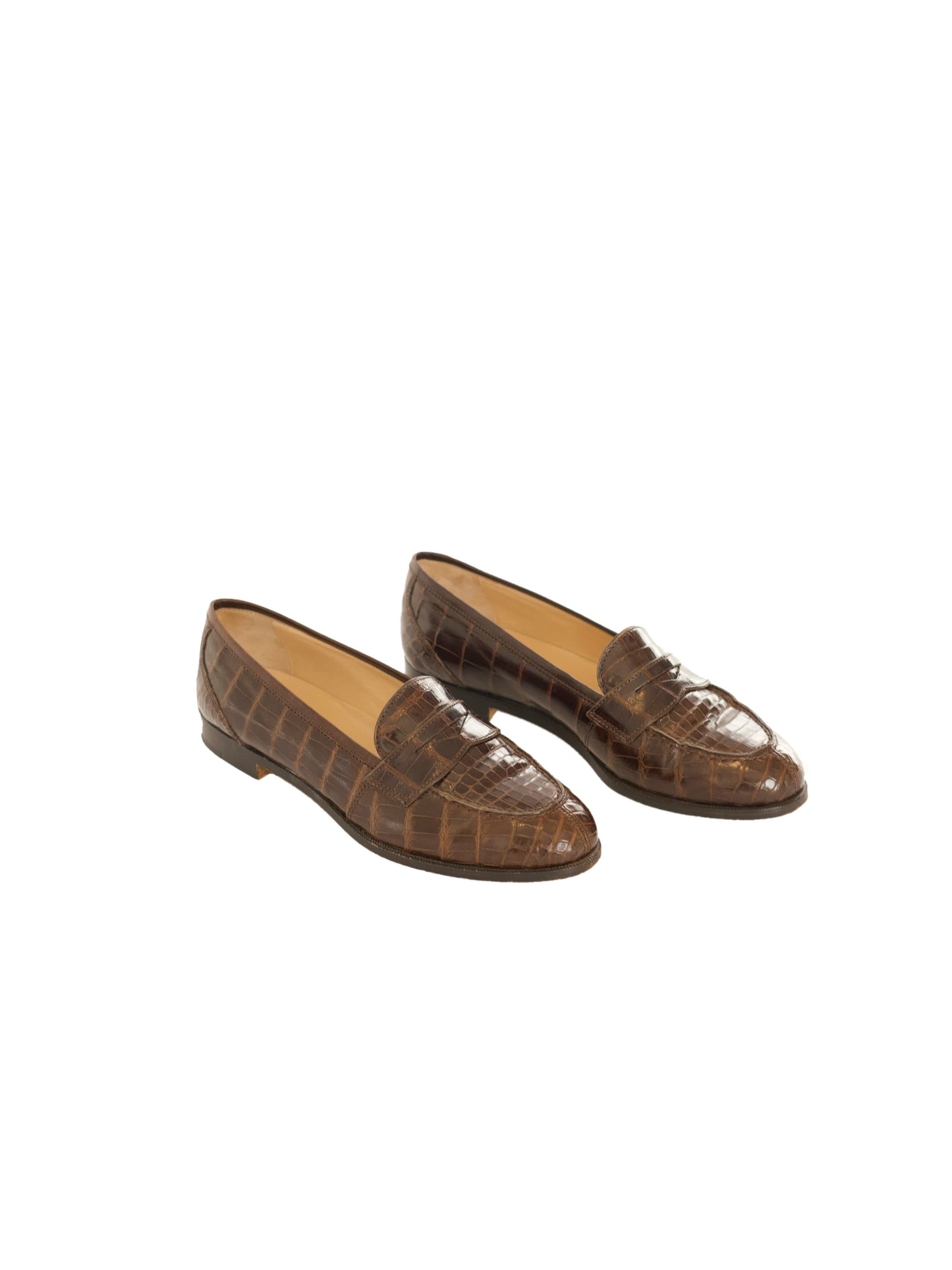 Manolo Blahnik Alligator Loafers (36) - Brown
